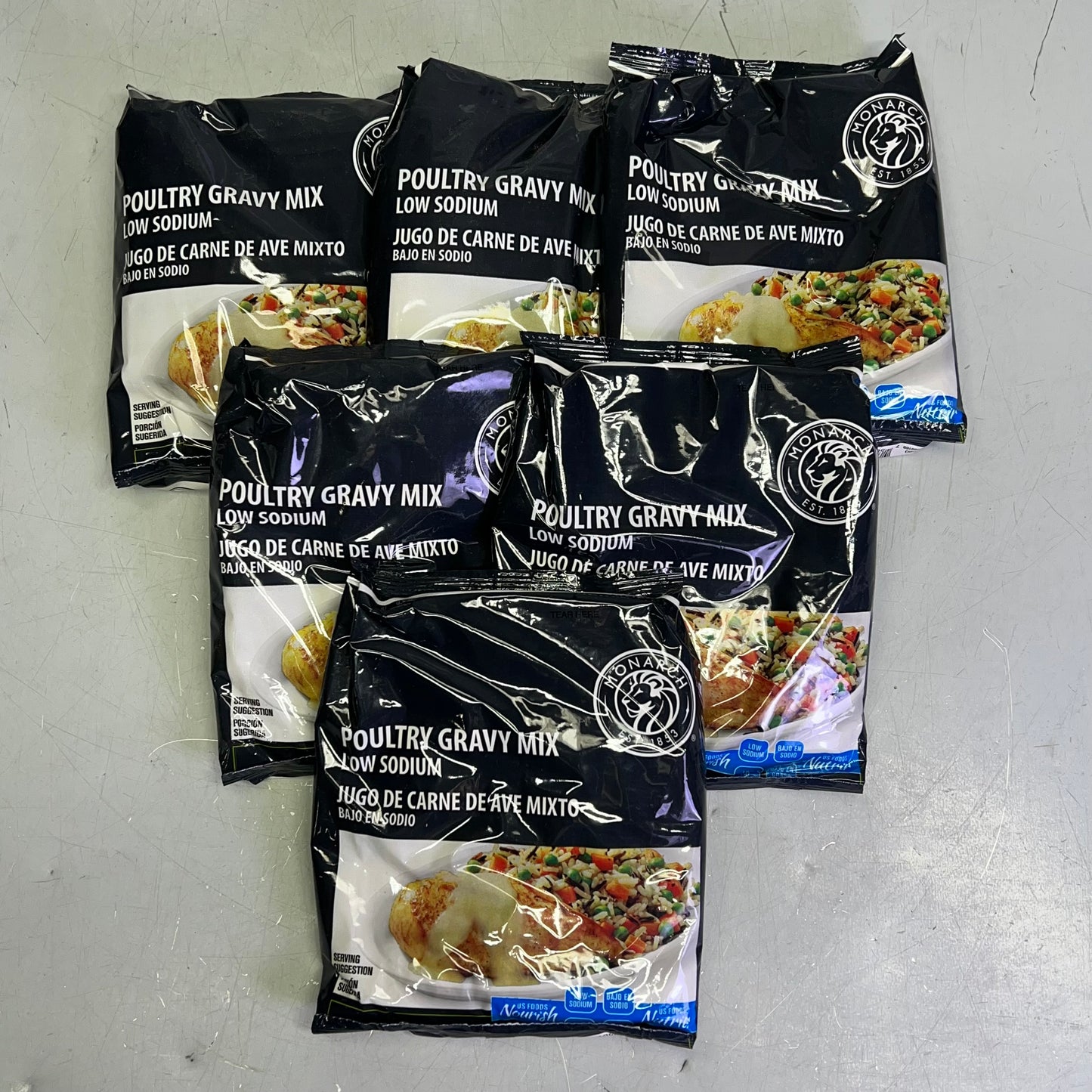 MONARCH (6 PACK) Shelve Stable Poultry Gravy Mix Low Sodium NO MSG 14oz BB 03/27