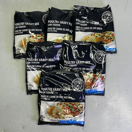 MONARCH (6 PACK) Shelve Stable Poultry Gravy Mix Low Sodium NO MSG 14oz BB 03/27