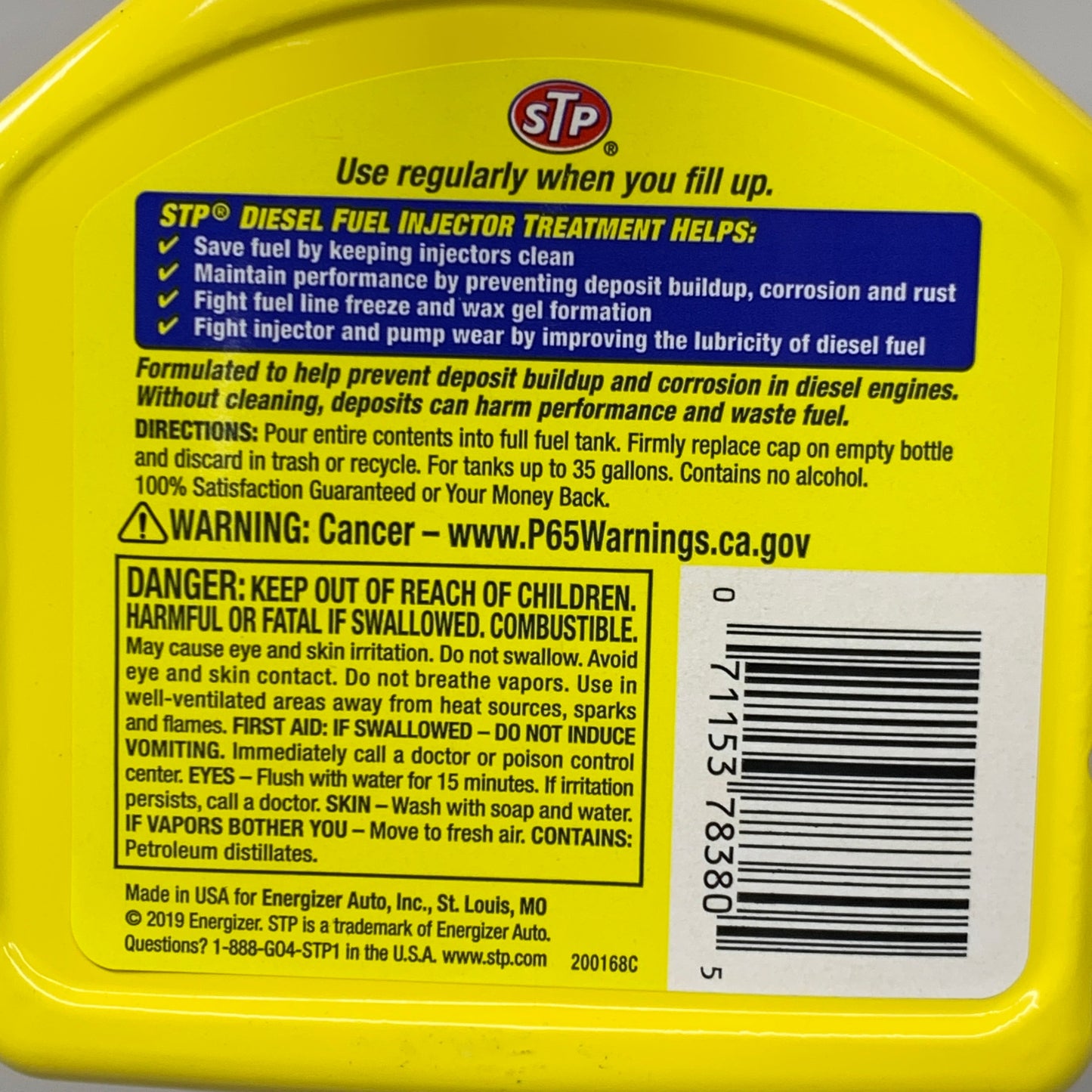 STP (6 PACK) Diesel Fuel Treatment & Injector Cleaner 20 fl oz E302894900