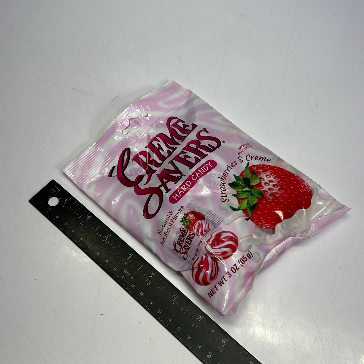 ICONIC CANDY (12 PACK) Crème Savers Hard Candy Strawberries & Crème 3 oz BB 07/27
