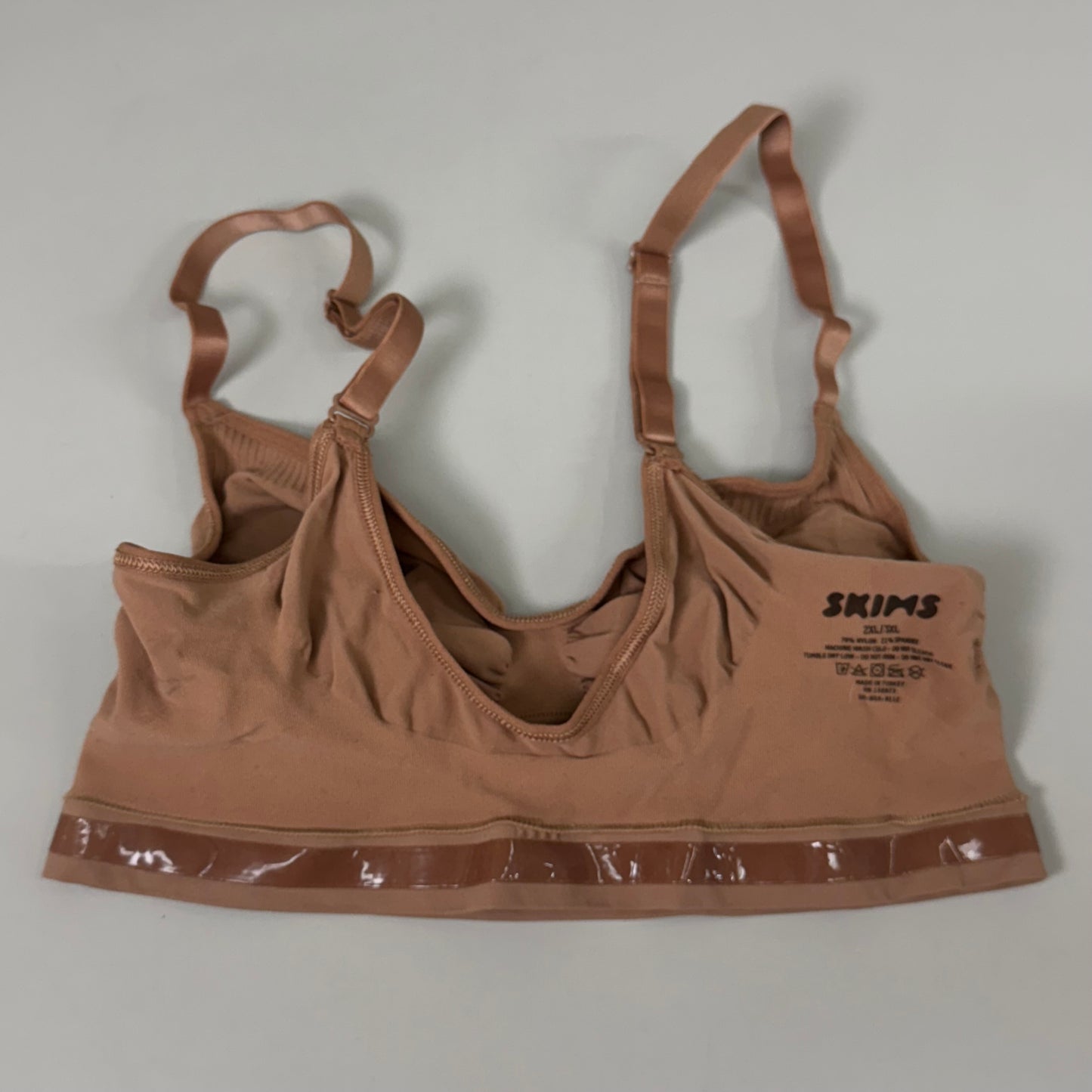 SKIMS Strong Support Seamless Bralette Pique Stitching Womens Sz 2XL/3XL Sienna