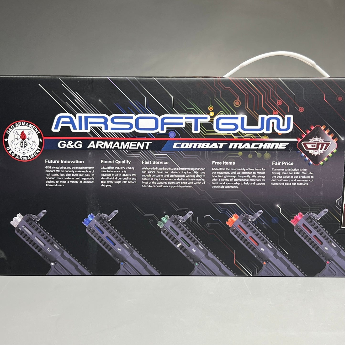 G & G ARMAMENT Airsoft Combat Machine Super Rangers Sky Gun ARP 9 Series Black