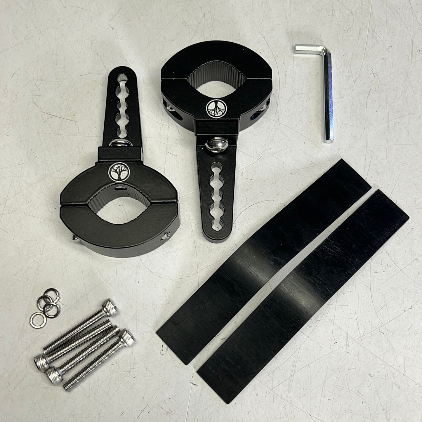 BLACK OAK LED Aluminum Universal Adjustable O-type Mounting Brackets Small Black