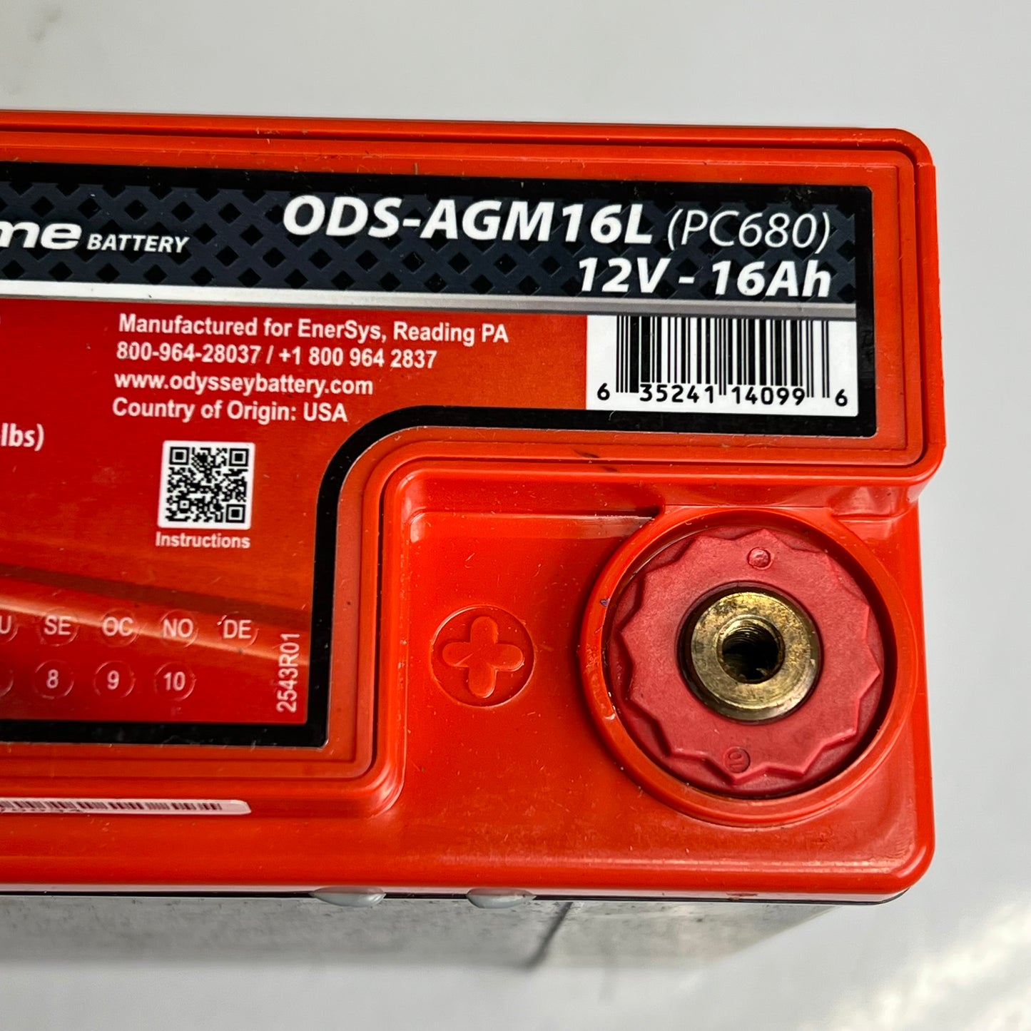 ODYSSEY BATTERY Extreme Powersport Battery Non Spillable Agm16l ODY-PC680