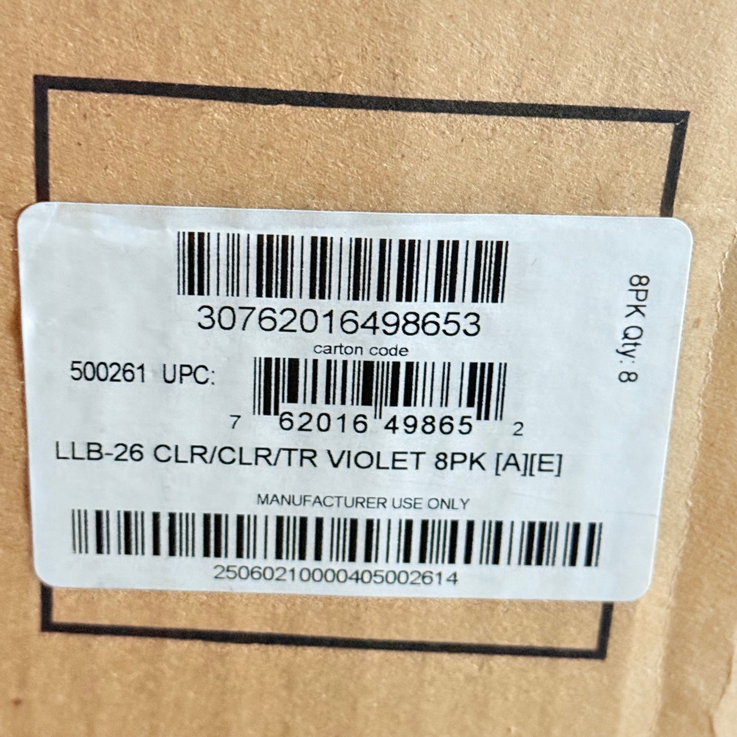 IRIS (2 PACK) Large Modular Latching Box - Purple Handle 14.8"L x 11"W  Clear