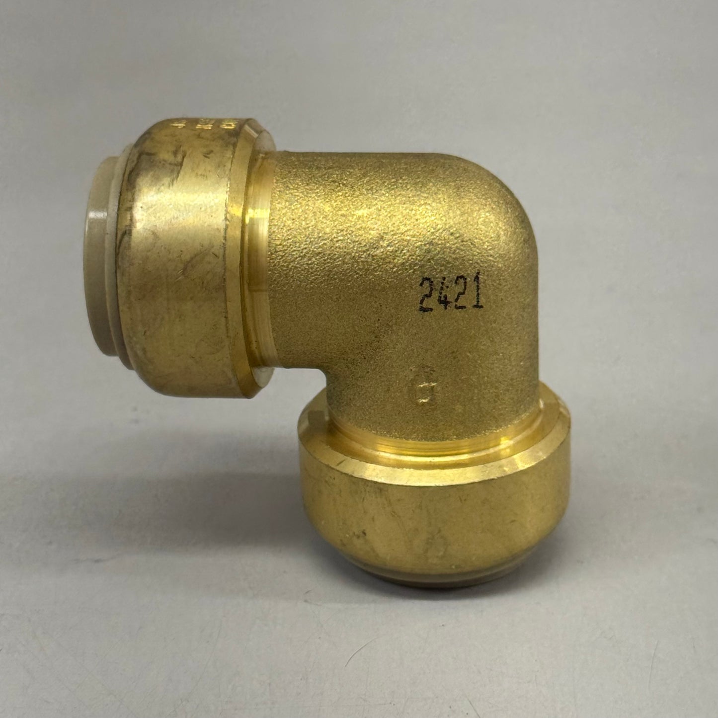 JONES STEPHENS Plumbite 90 Elbow Push On  3/4"x3/4" Brass C77426LF
