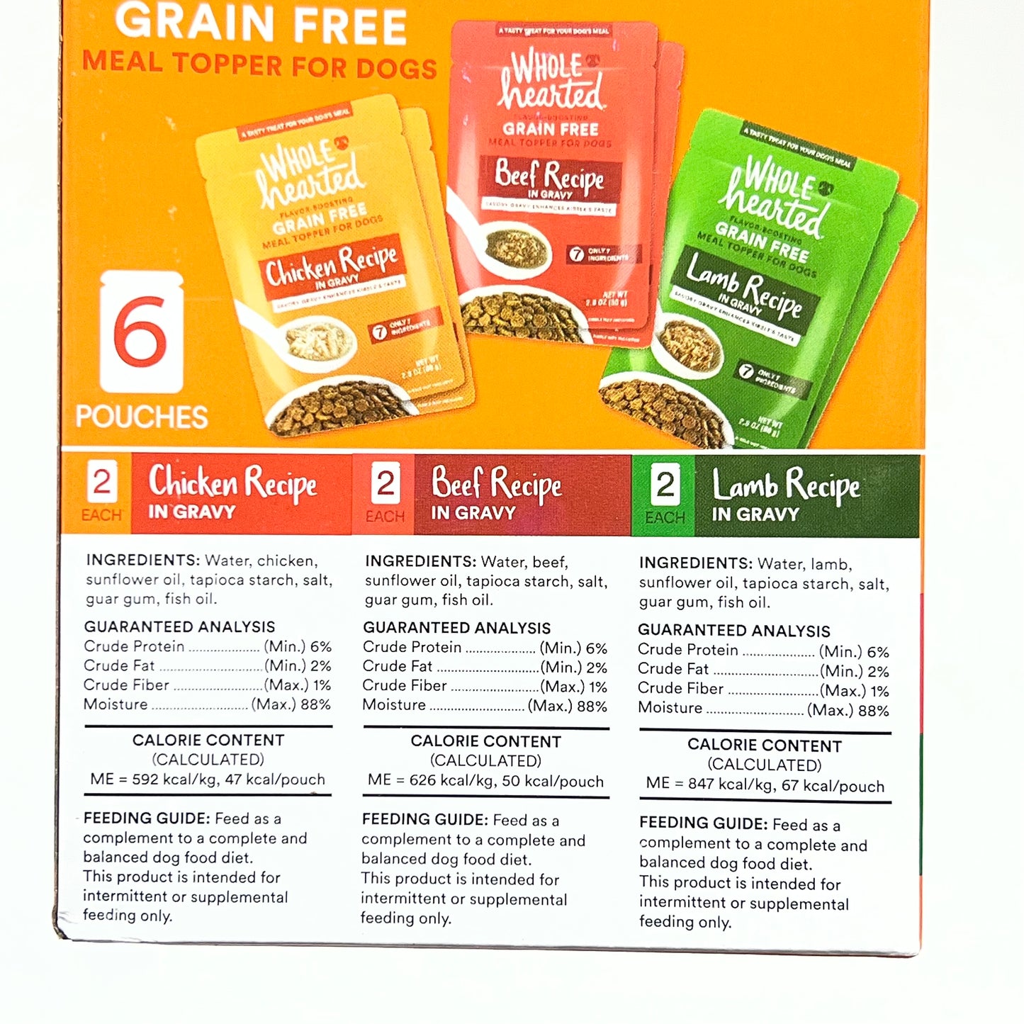 ZA@ WHOLE HEARTED  (2 PACK, 6 PACK) Farm Favorites Trio Variety Pack  2.8 oz   BB 01/28