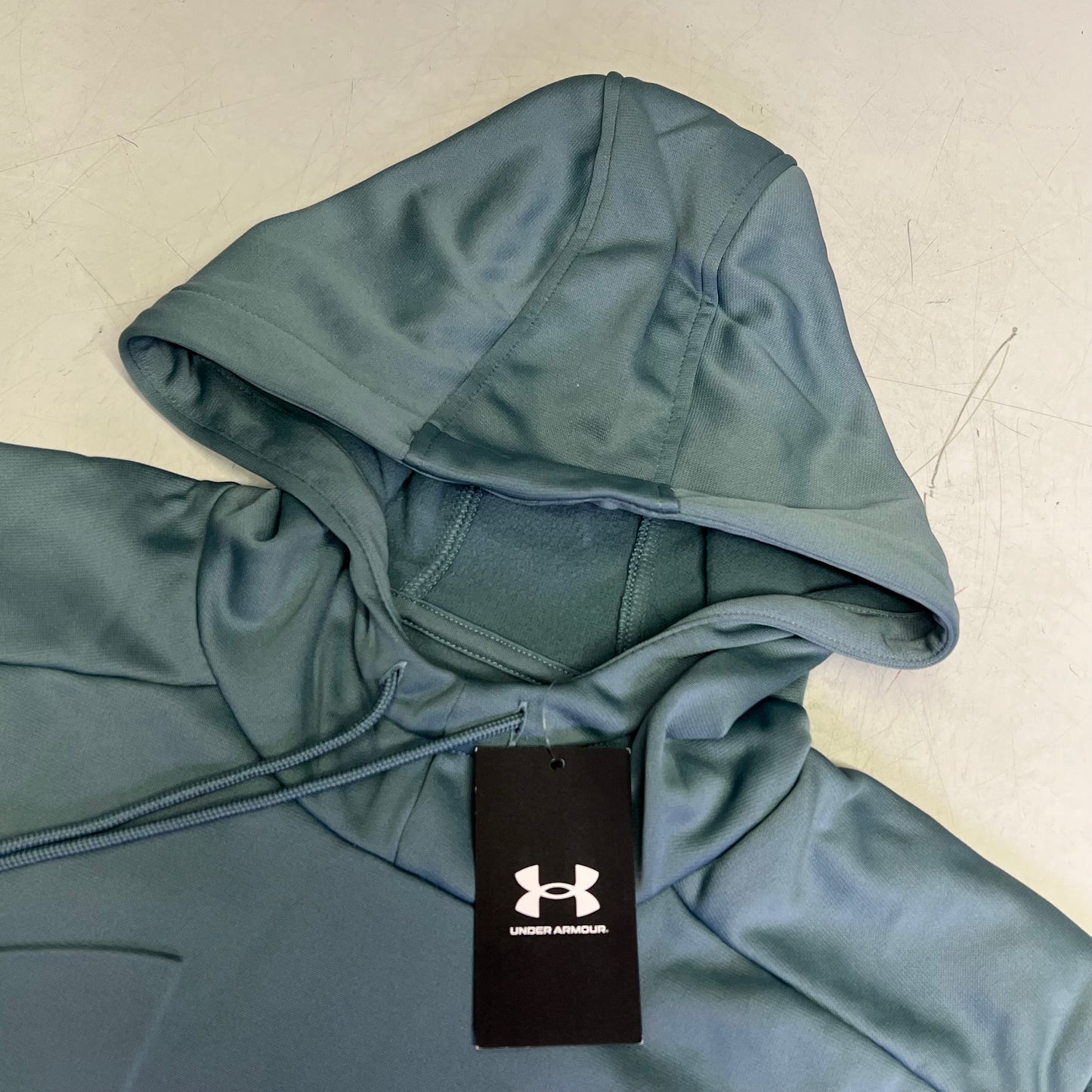 UNDER ARMOUR Breathable Fleece Graphic Hoodie Men's Sz L Jasper Blue 6003962
