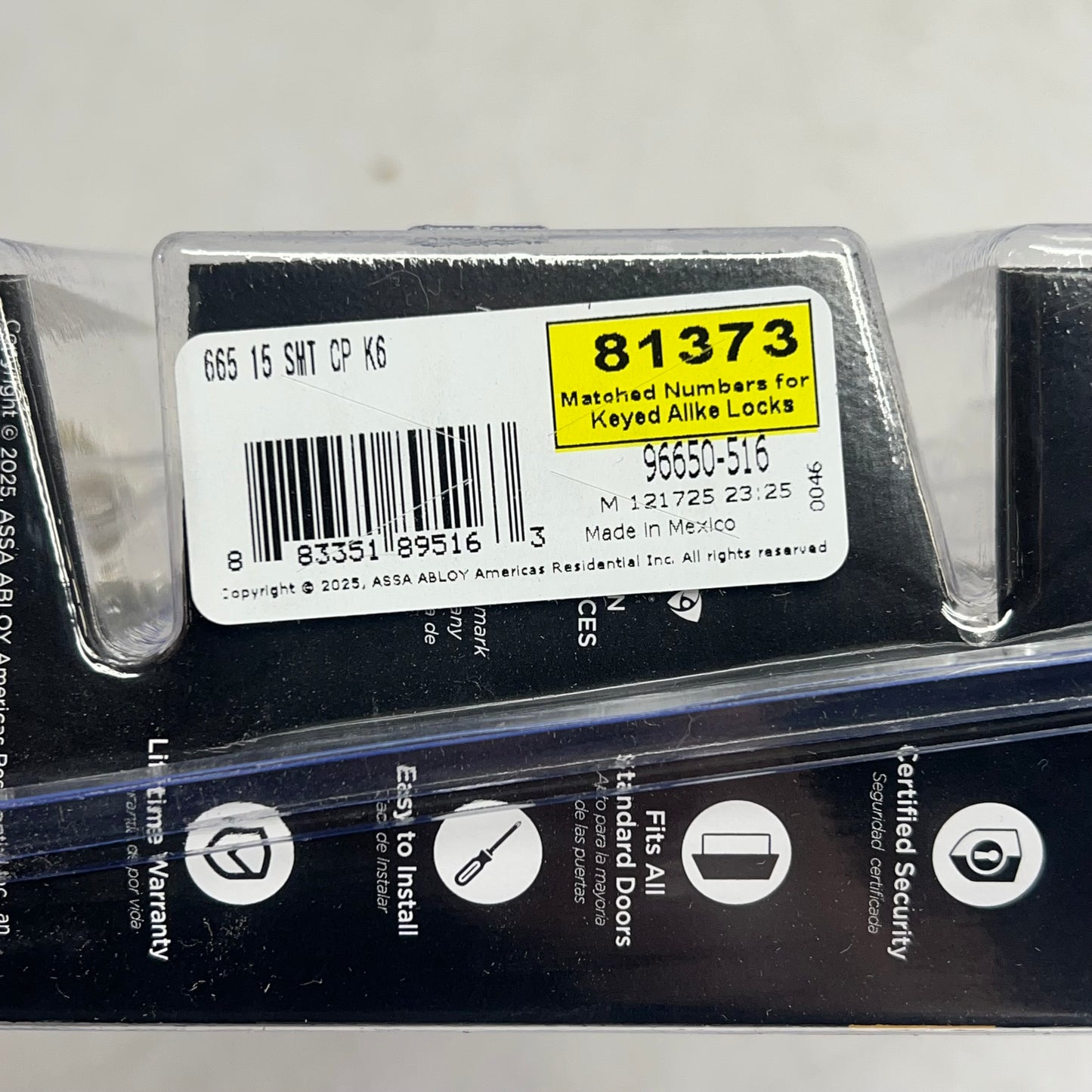 KWIKSET Smartkey Security Metal Double Cylinder Deadbolt Satin Nickel 96650-516