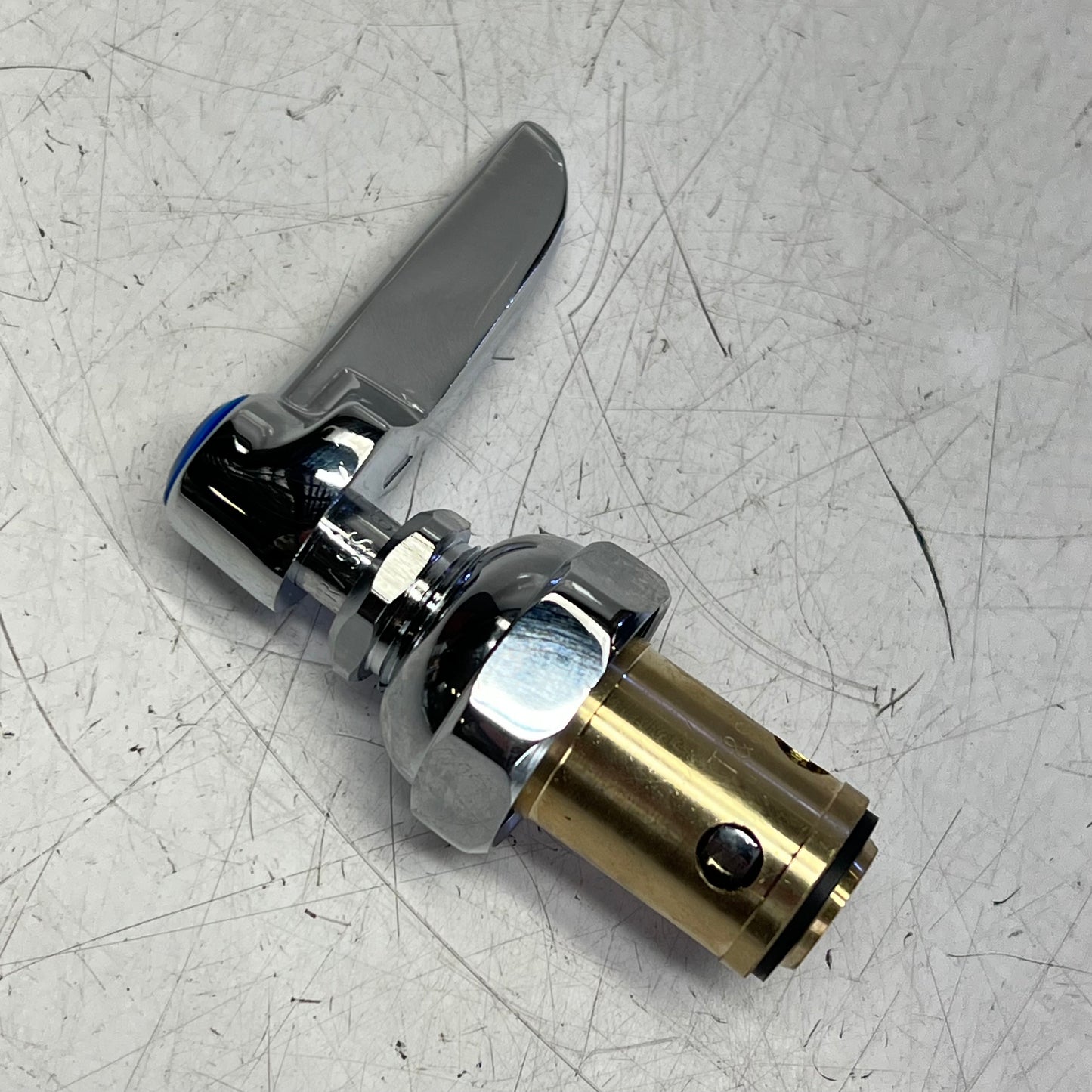 T & S Eterna Spindle Assembly Left Hand (cold) Lever W/ Screw Chrome 002713-040