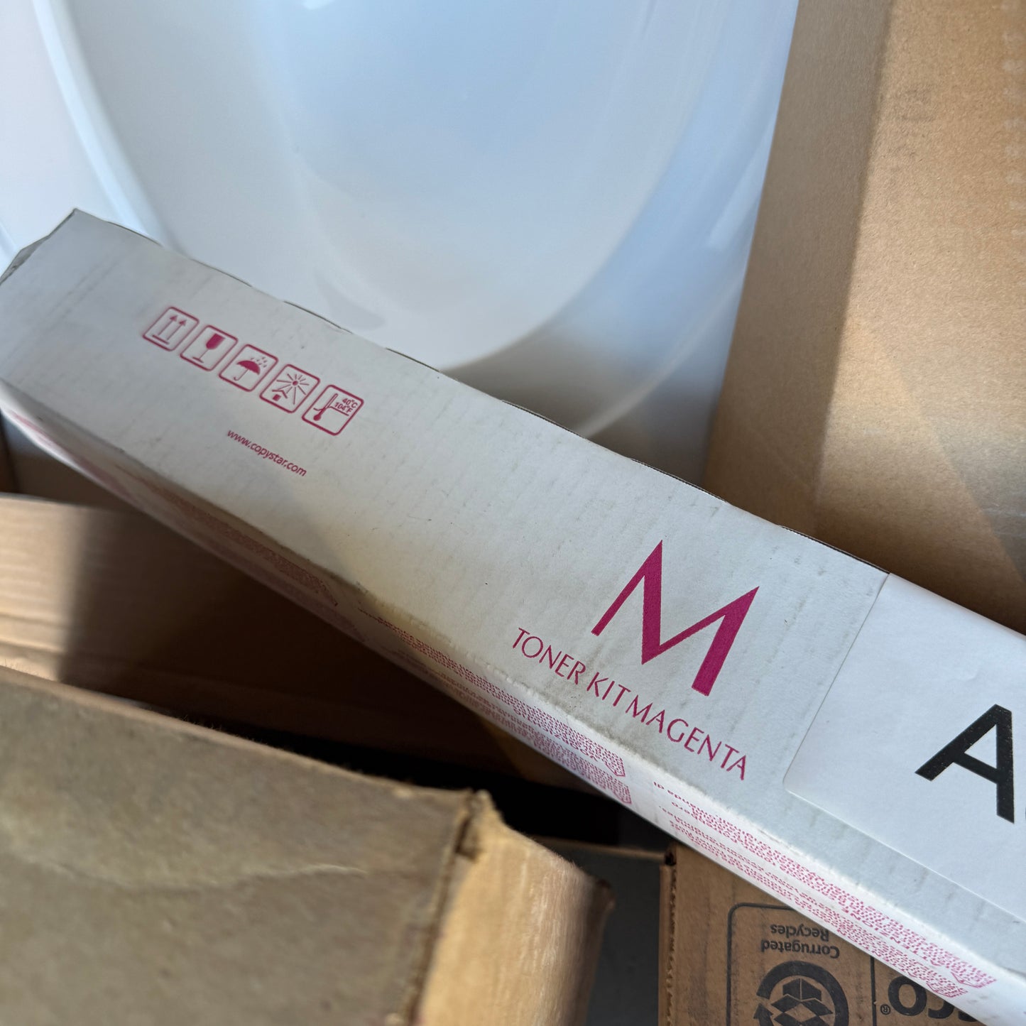 ZA@ Pallet of MIXED Rubber Trim, Currency Straps, Toilet Seat Covers, Automotive, Lighting, Honda Genuine Parts, Sink, Toner, Marking Paint,Syrup & MORE! (AS-IS)