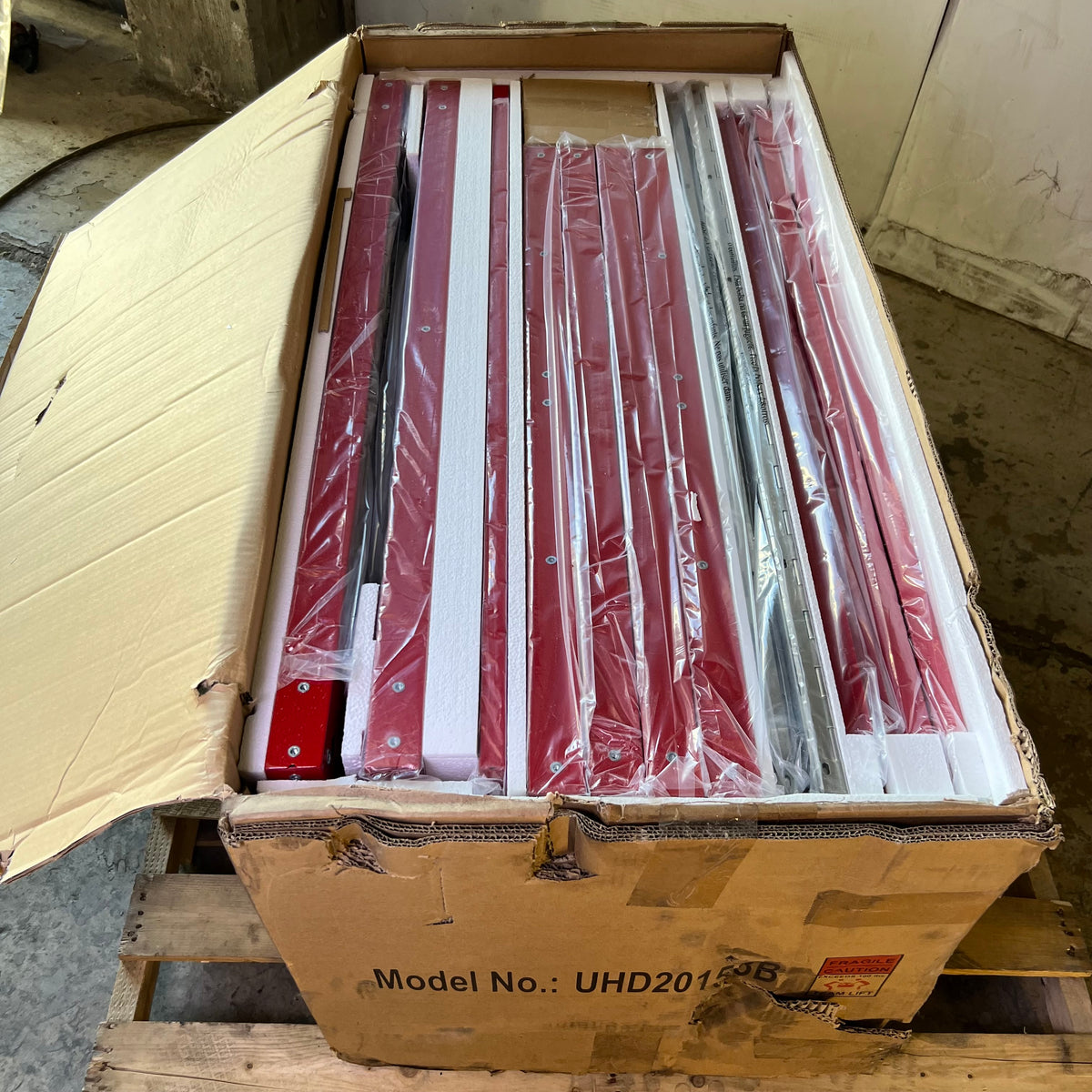 SEVILLE CLASSICS UltraHD Storage Cabinet Sz 36" x 18" x 72"H - Red UHD20153B