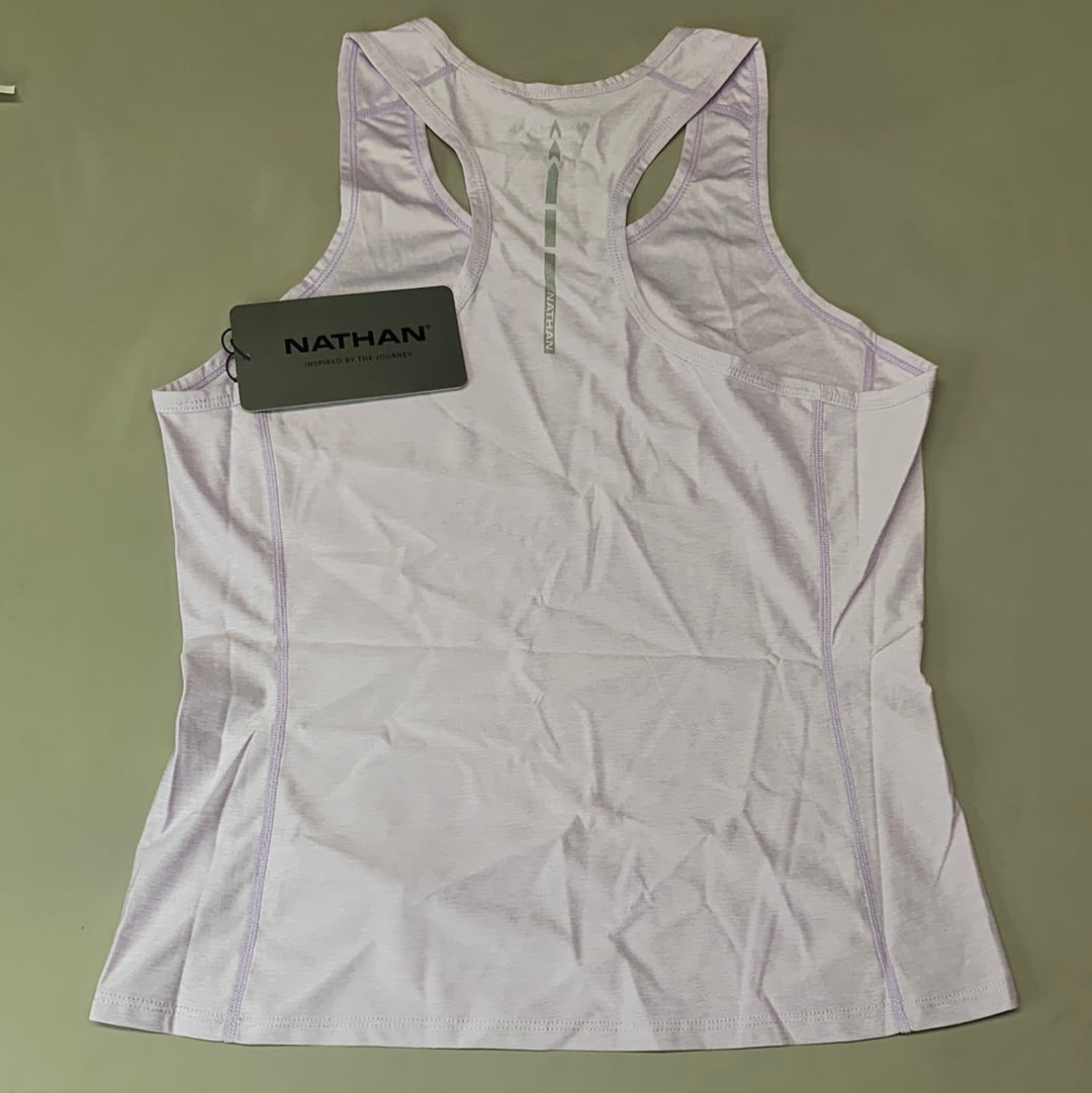 NATHAN Qualifier Tank Women's Sz S Lilac Breeze Heather NS51080-70028-S (New)