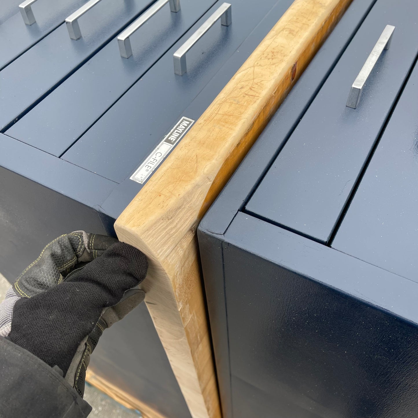 ZA@ Pallet of MAYLINE C-file Flat Cabinet Dark Blue (AS-IS)
