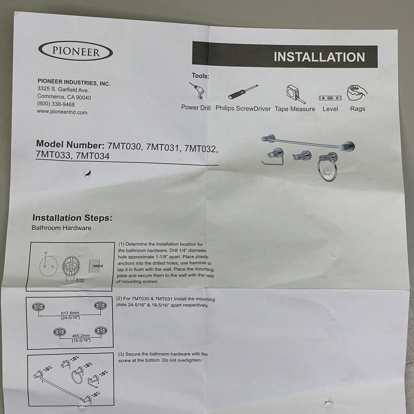 PIONEER Motegi Toilet Tissue Holder Chrome 7MT032