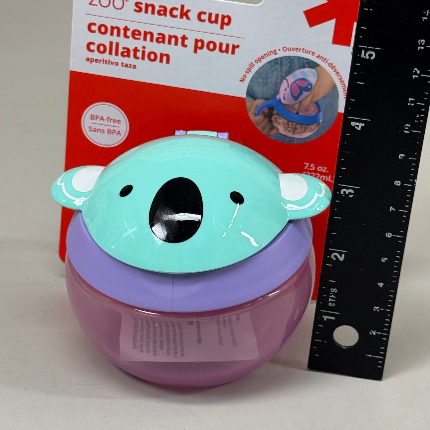 SKIP HOP (2 PACK) Zoo Snack Cup Koala Spill Free Snap Lid Design Ages 12M+ Blue