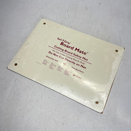 SAN JAMAR Saf-t-grip Mate Cutting Board Mat Non-slip  18" W x 13" White CBM1318