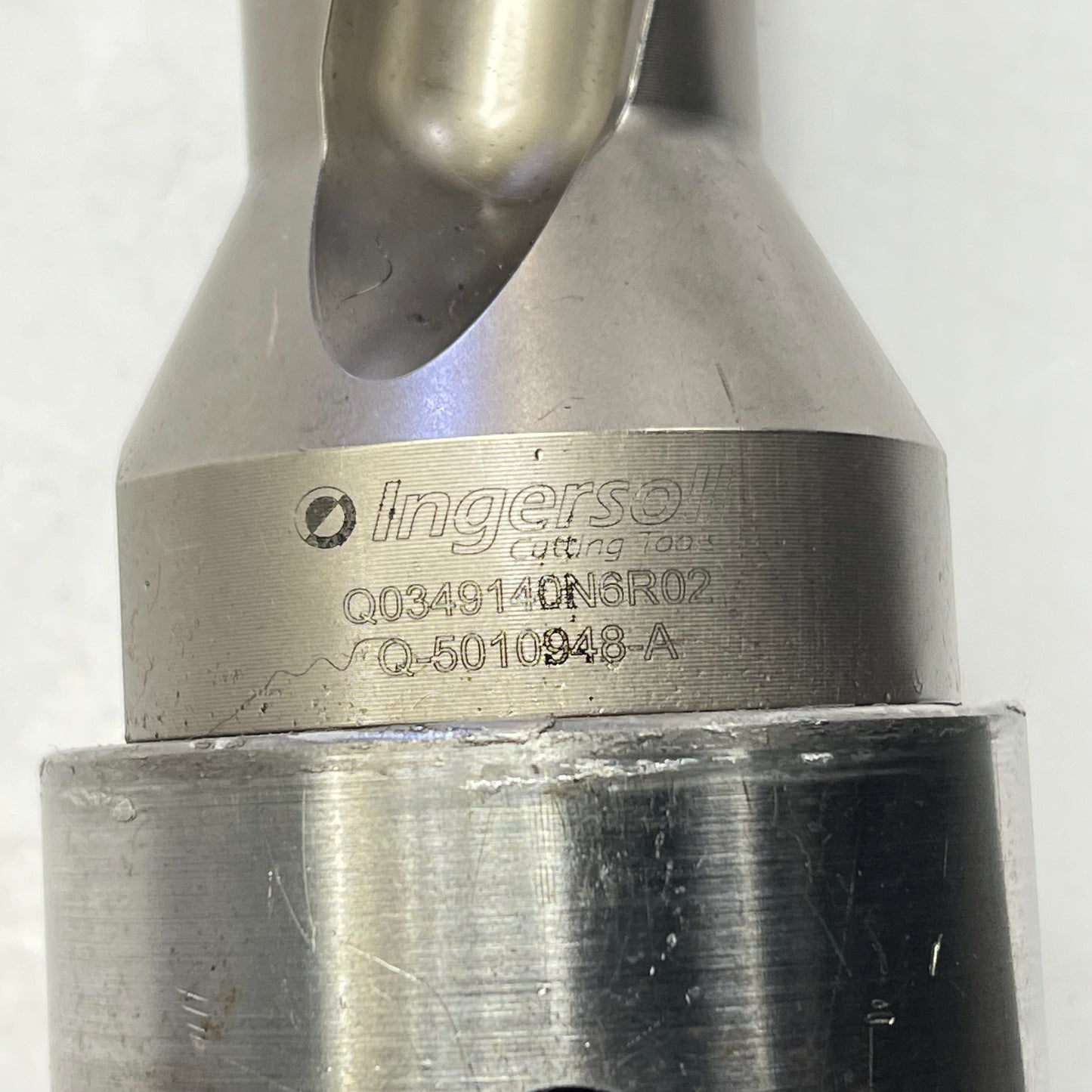 End Mill Tool Holder W/ Ingersoll Quad Drill ~ 1.375" Dia Q0349140N6R02  (Used)