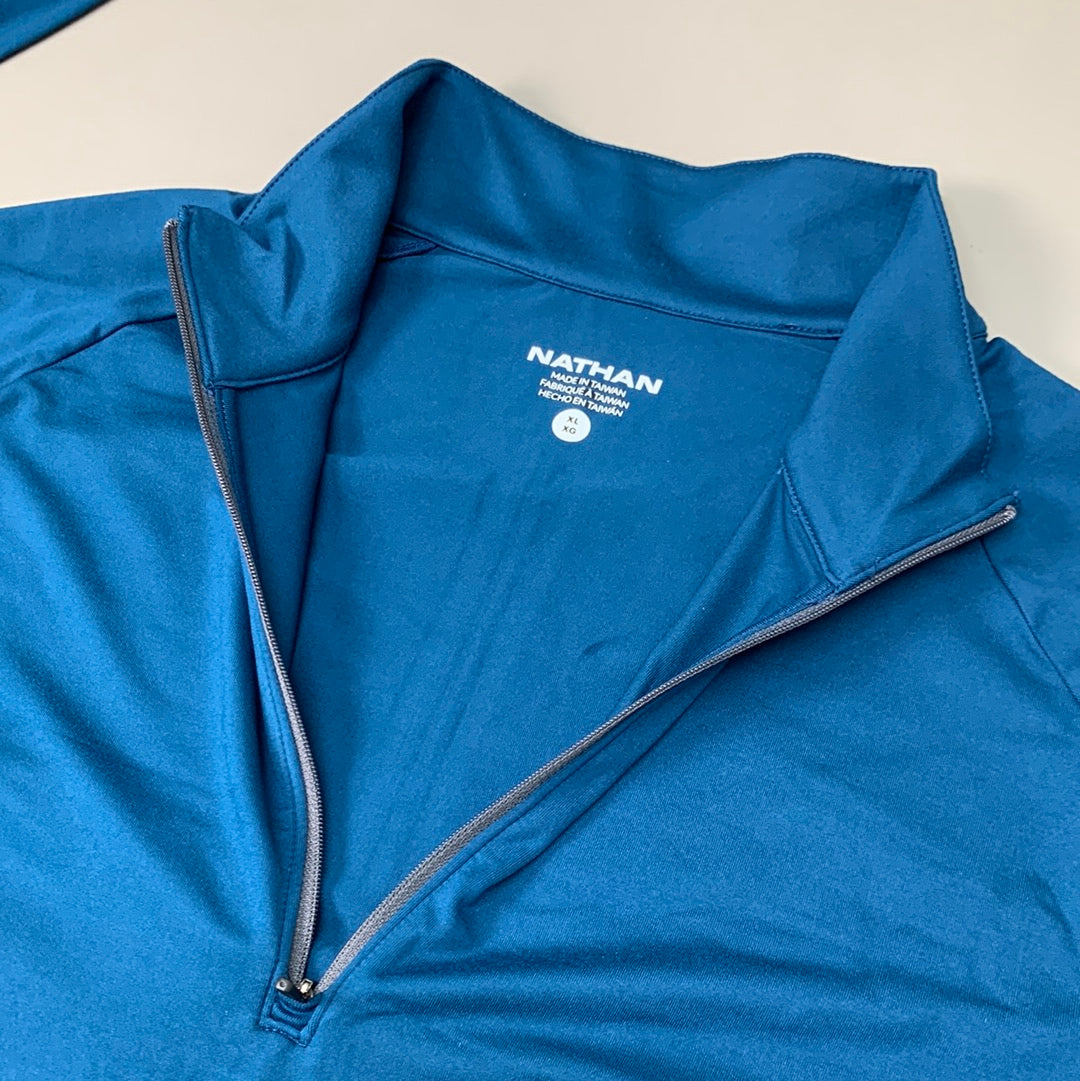 NATHAN Tempo 1/4 Zip Long Sleeve Shirt 2.0 Men's XL Sailor Blue NS50960-60062-XL (New)
