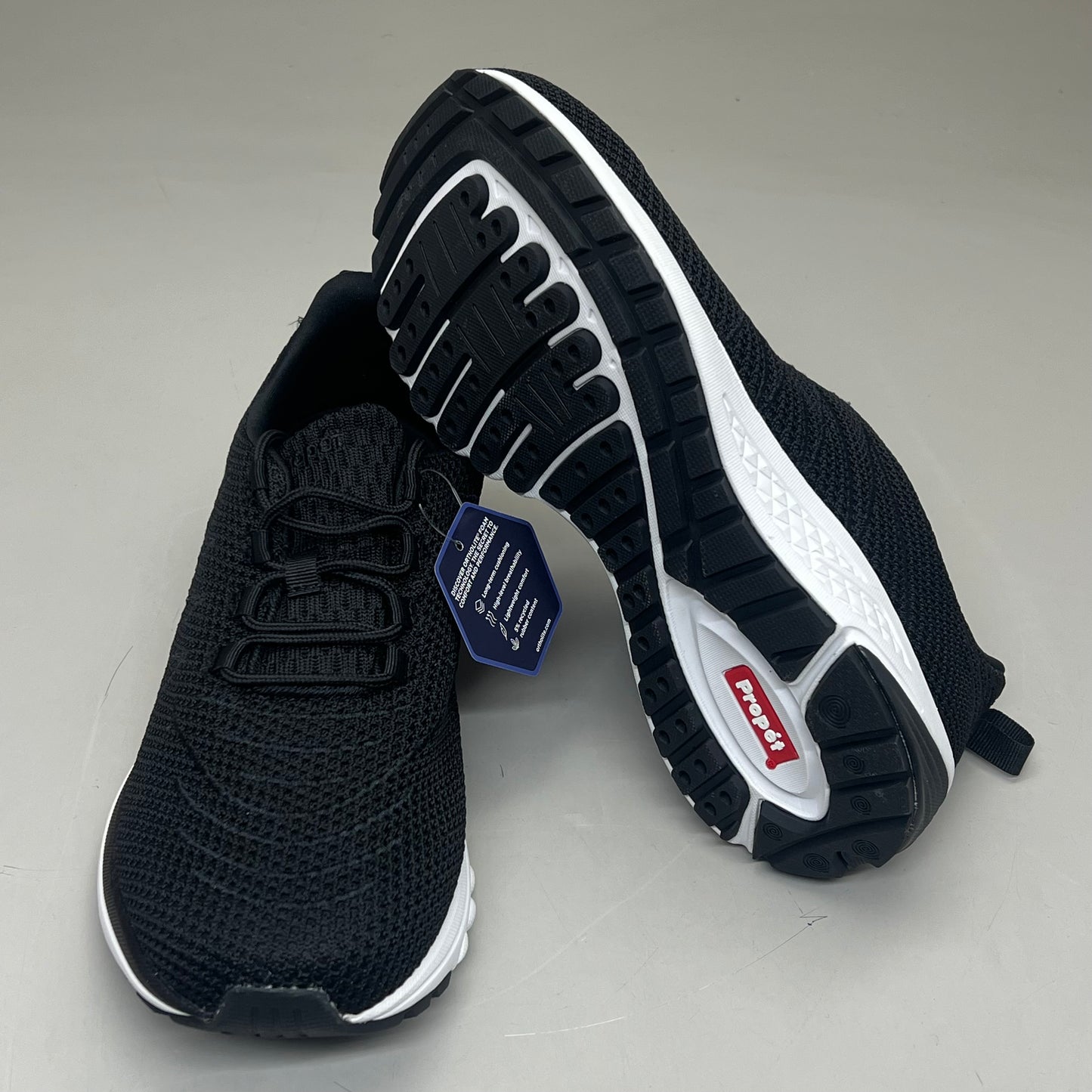 PROPET Tour Knit Sneaker Cushion Insole Women's Sz 10.5 XX (4E) Black WAA112M