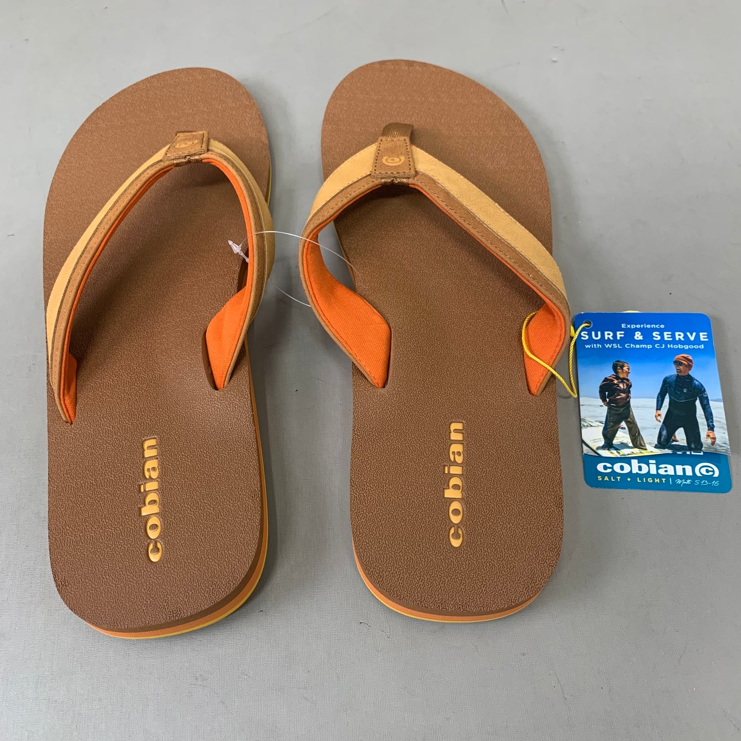 COBIAN Foamie Full Arch Support Sandals Men's Sz 13, 46 Eu Brown FAO25-200-13