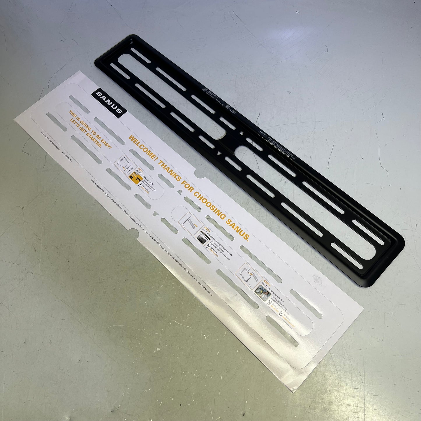 SANUS Premium Wall Flat TV Mount 42" - 90" 175lbs Load Capacity Black VLL5B1