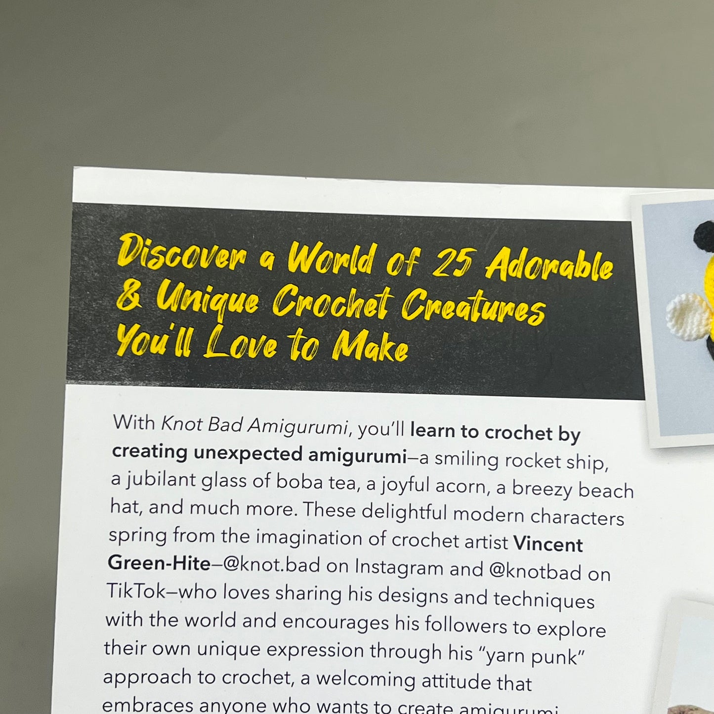 Amigurumi Crochet Learning Book by Vincent Green-Hite Paperback