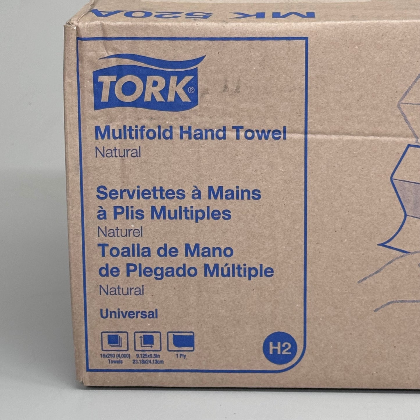 TORK (4,000 TOWELS TOTAL) Natural Multi-Fold Hand Towel 1-Ply Brown MK 520A