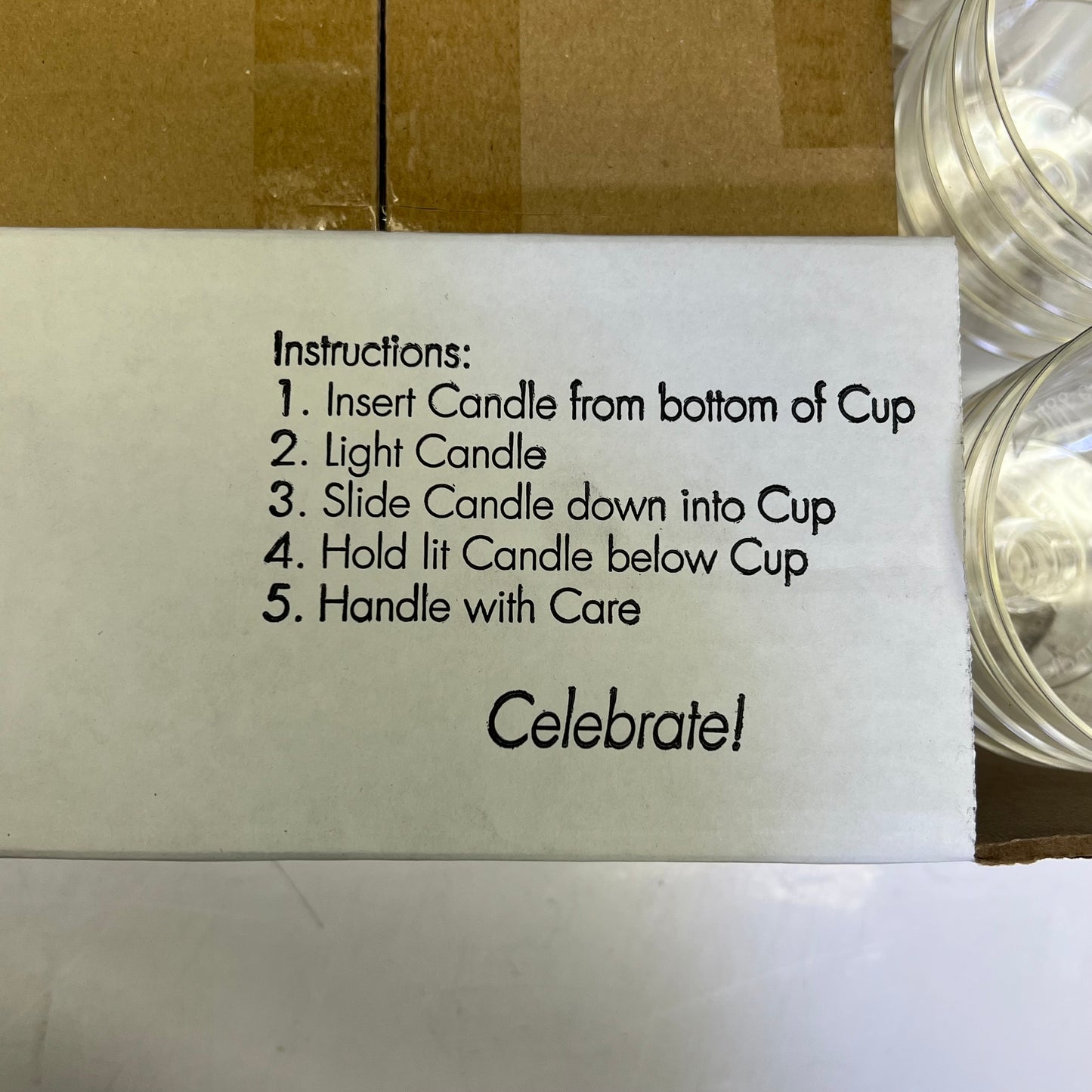 CANDLE LIGHT CELEBRATIONS (200 SET) Holidays & Vigils 100 Cups & Candles White