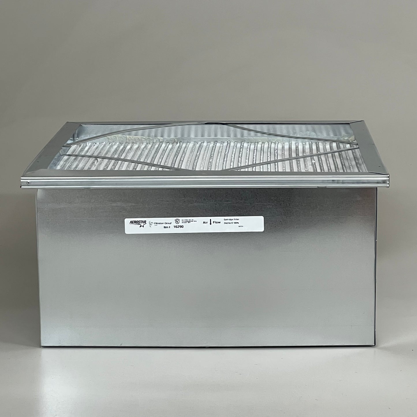 AEROSTAR Cartridge Air Filter W/ Single Header 24"x24"x12" 16290