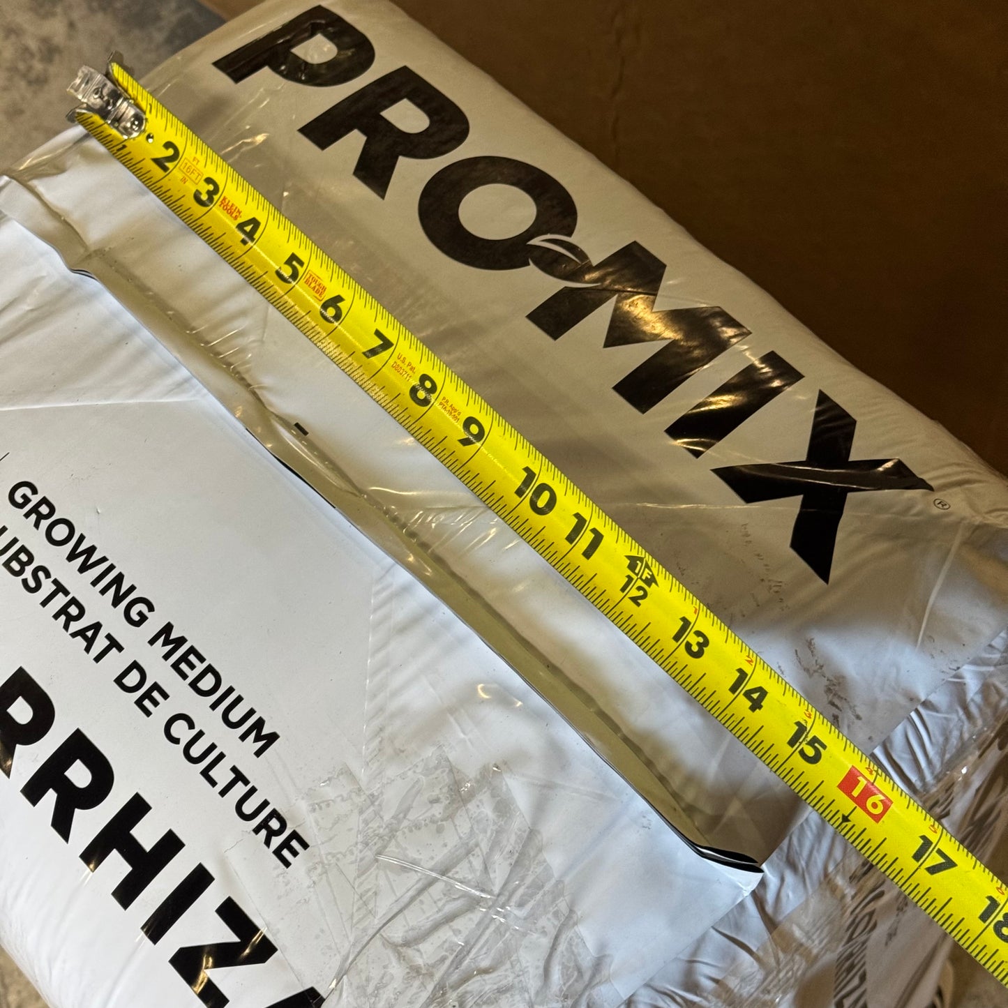 ZA@ PROMIX (60 lb Bag) Bx Growing Medium Substrat De Culture Mycorrhizae Sz 23”Hx16”Lx14”W (AS-IS, Open Bag)