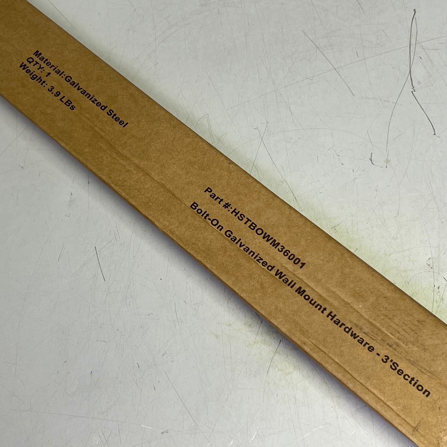 Bolt-On Galvanized Wall Mount Hardware 3" Section HSTBOWM36001