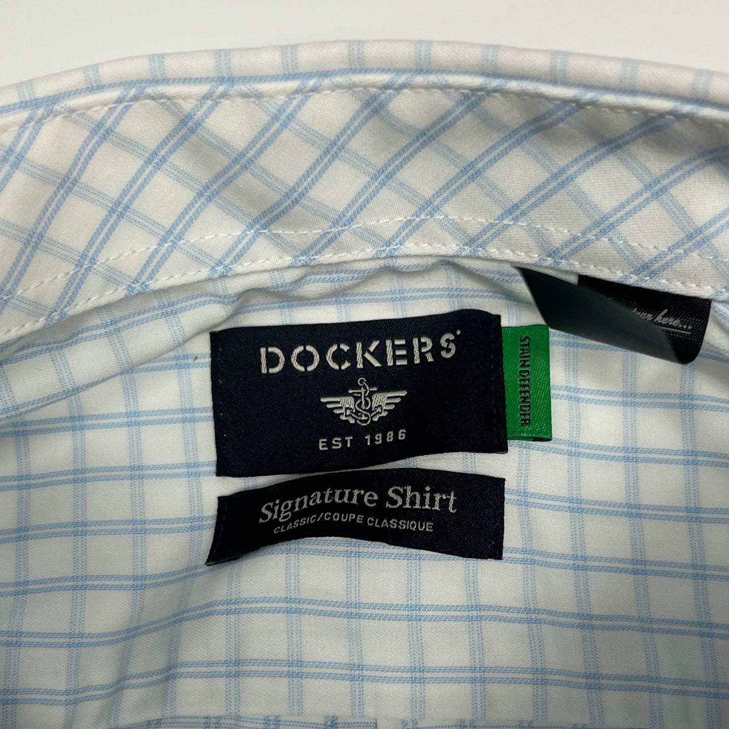 DOCKERS Signature Stain Defender Shirt Classic Fit Men's Sz XXL White A42520153