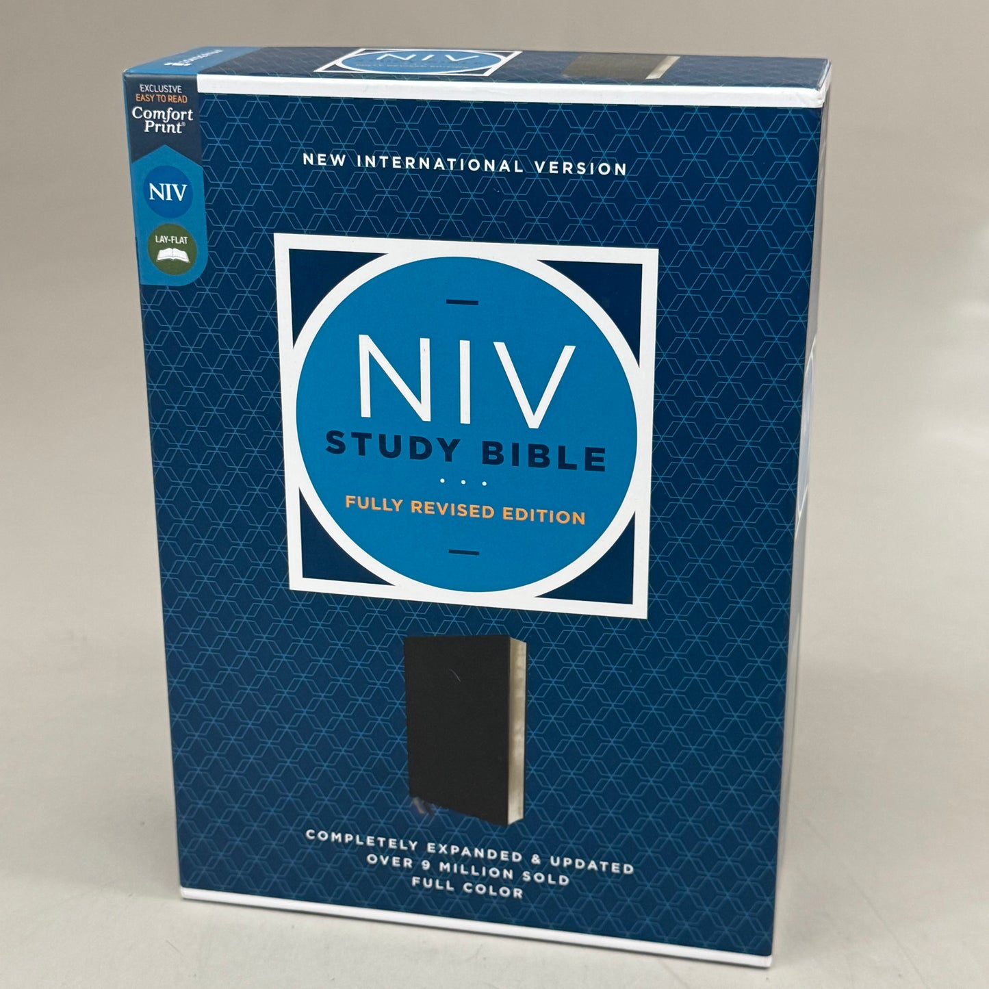 ZONDERVAN Niv Study Bible Comfort Print, Bonded Leather Black, New International