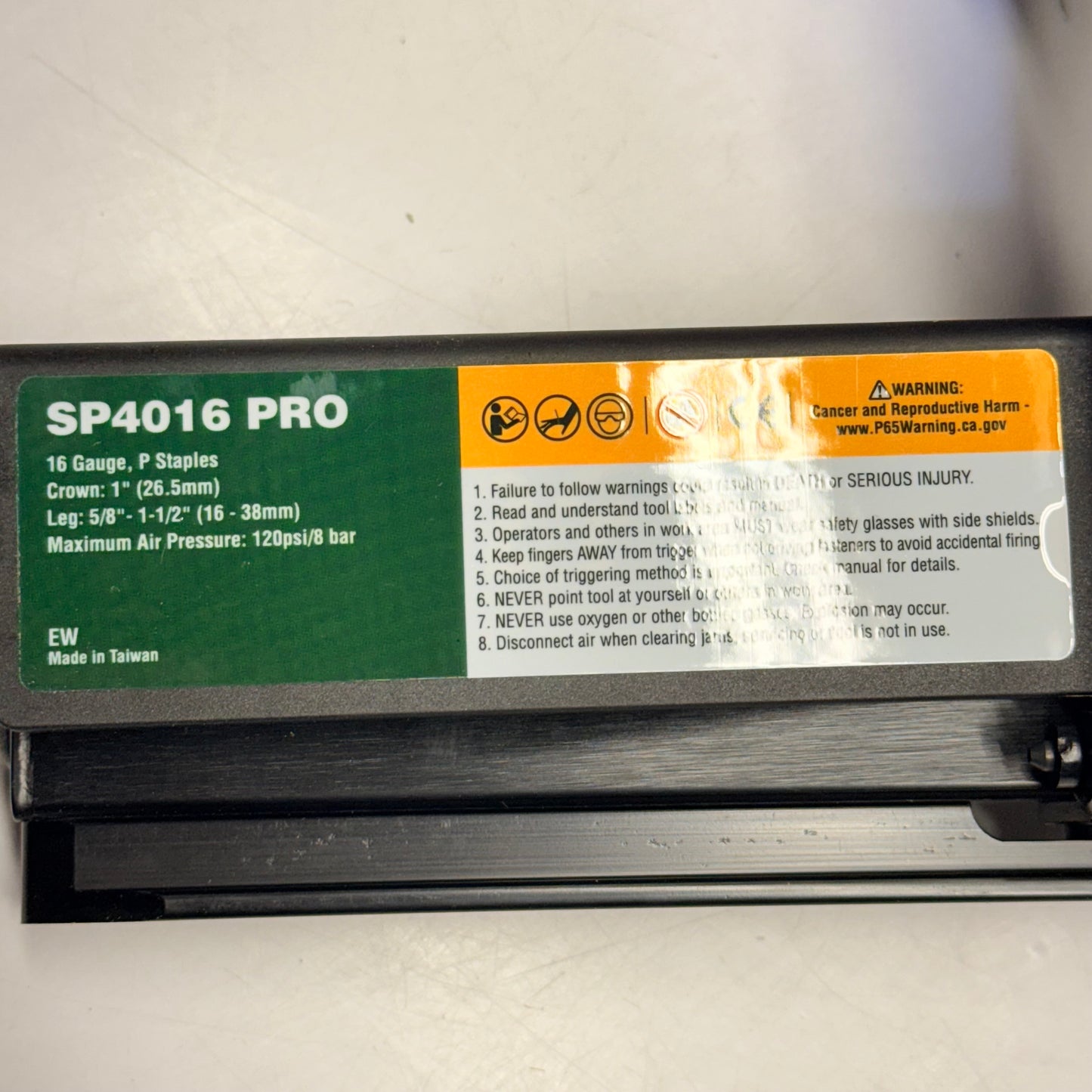 INTERCHANGE BRANDS 16 Gauge Wide Crown Stapler 1" Crown Black SP4016PRO