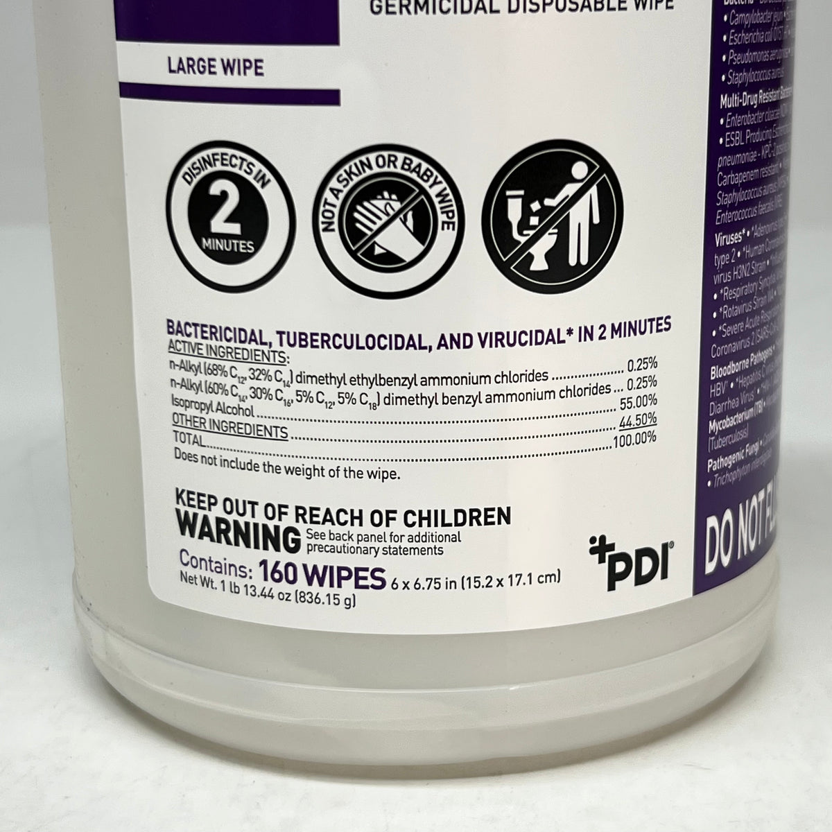 PDI (12 PACK) Super Sani-Cloth Large Wipes 160ct Each BB 06/2028