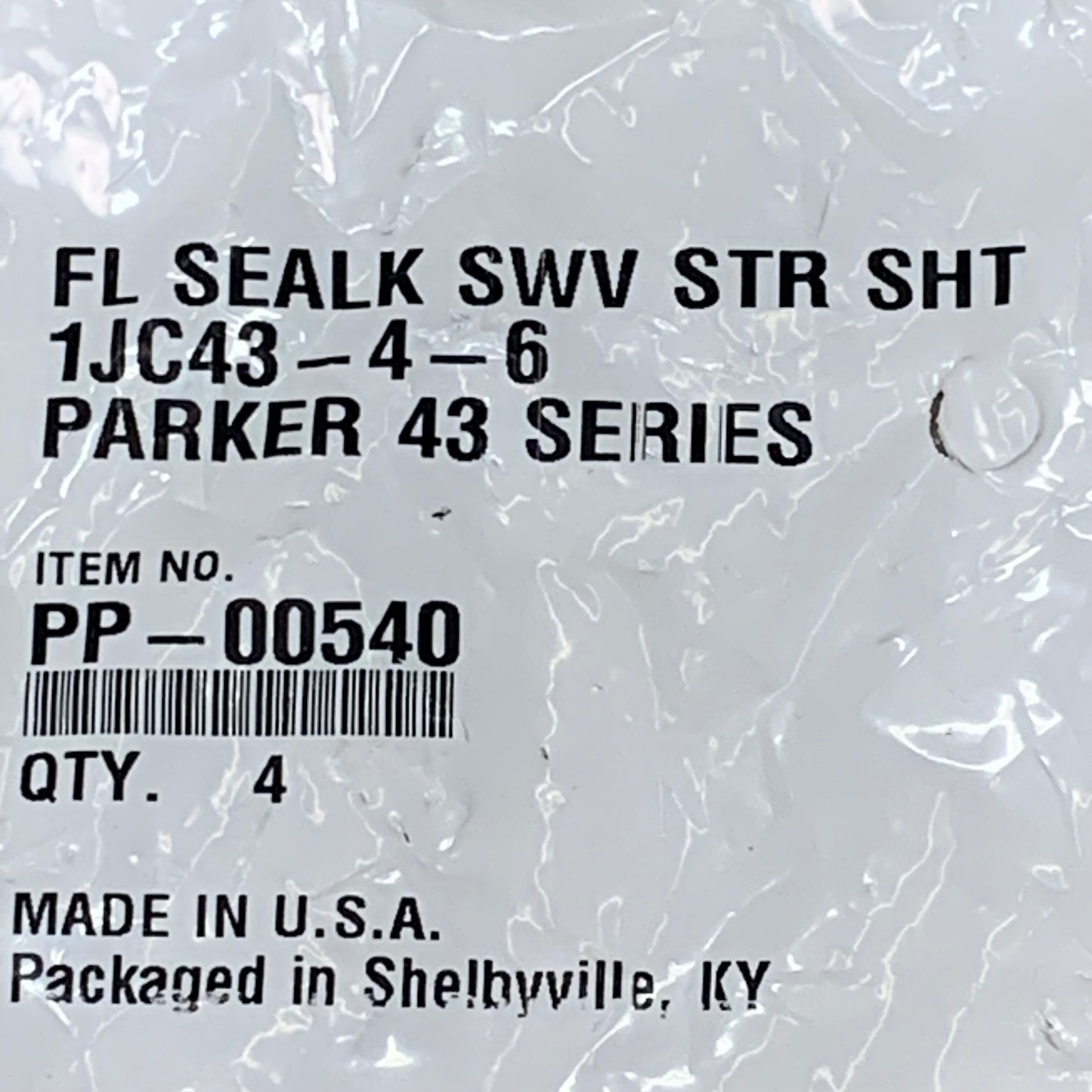 PARKER (4 PACK) Hydraulic Hose FL SealK Swivel Straight SHT 1JC43-4-6 PP-00540