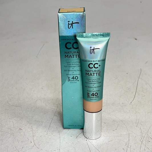 IT COSMETICS Cc+ Cream Natural Matte Foundation with Spf 40 1.08 oz  Fair Light