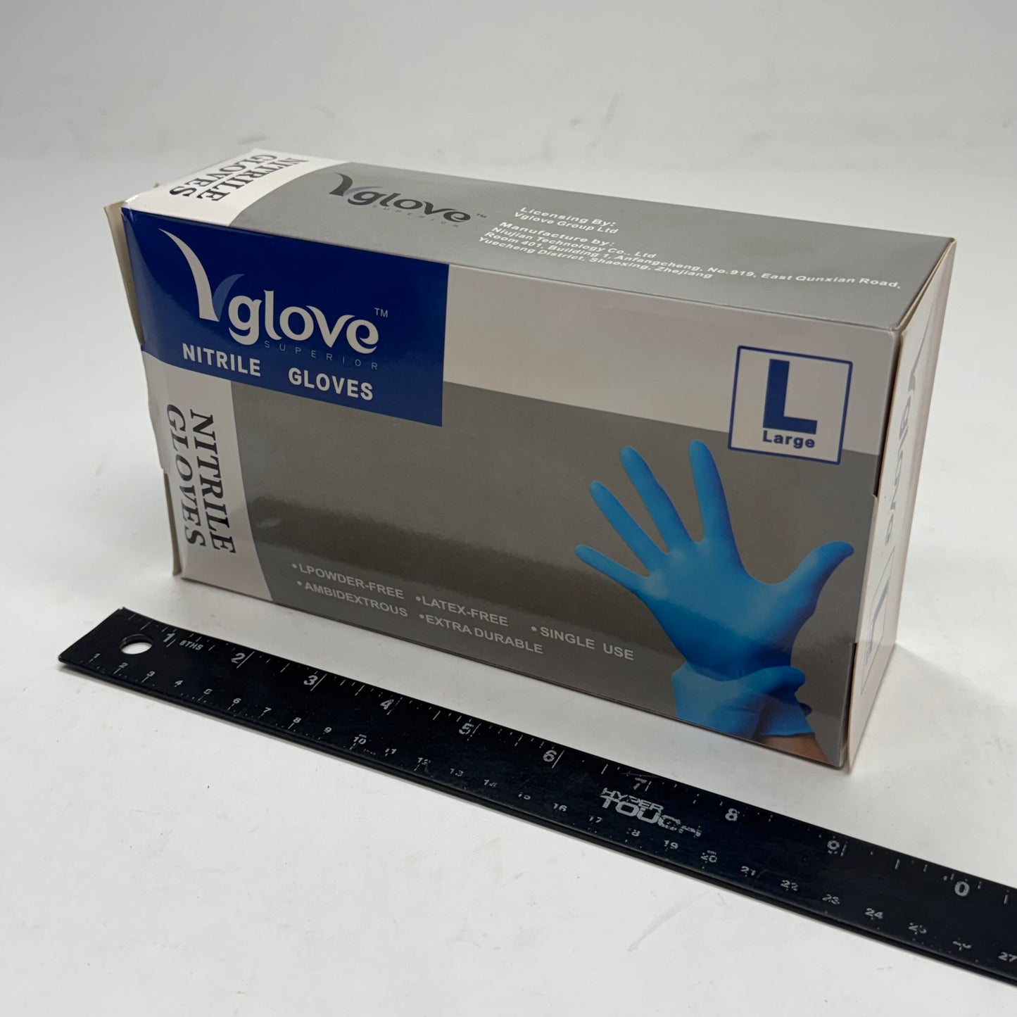 GLOVE (1,000 Count / Case of 10 Boxes) Blue Nitrile Disposable Gloves Size Large – Powder-Free