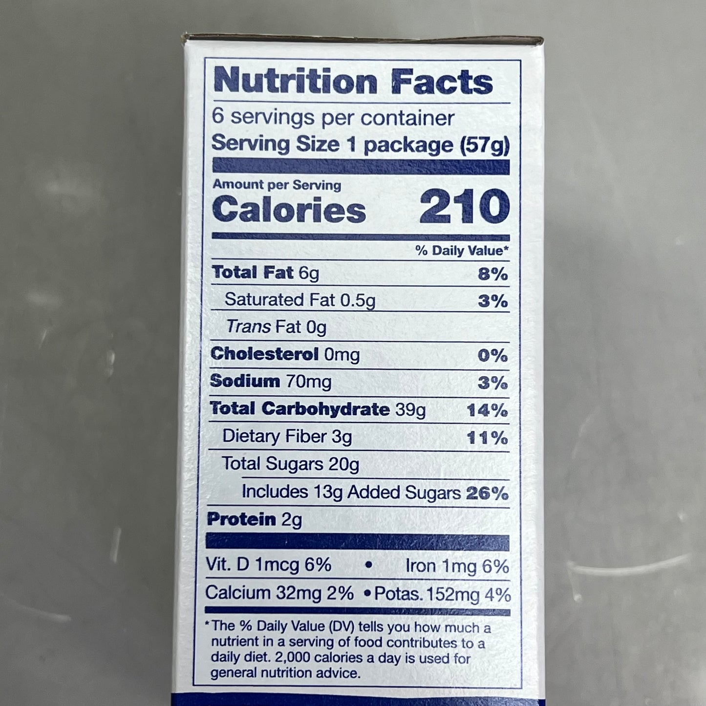 ZA@ NATURE'S BAKERY (6 BOXES, 6 BARS EACH) Blueberry Gluten Free Fig Bar BB 02/26
