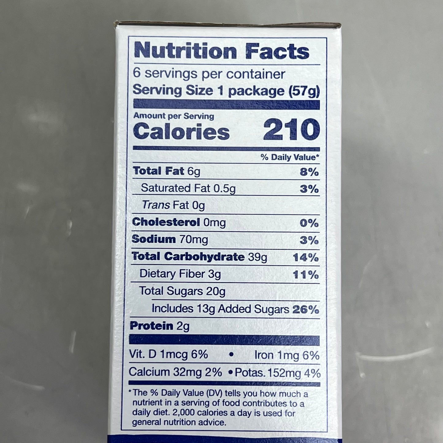 ZA@ NATURE'S BAKERY (6 BOXES, 6 BARS EACH) Blueberry Gluten Free Fig Bar BB 02/26 J