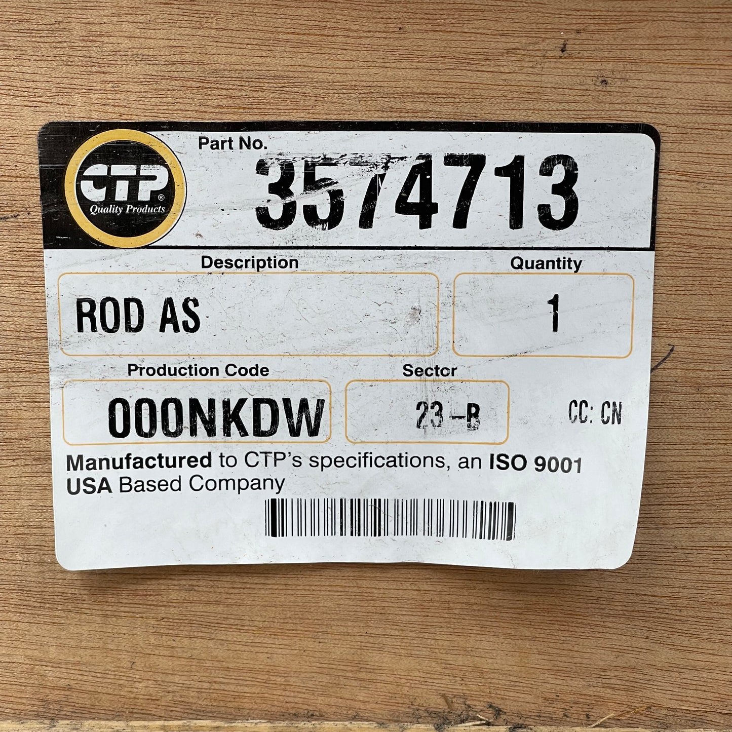 Z@ CTP Replacement Hydraulic Cylinder Rod for Caterpillar Machinery 96" 3574713