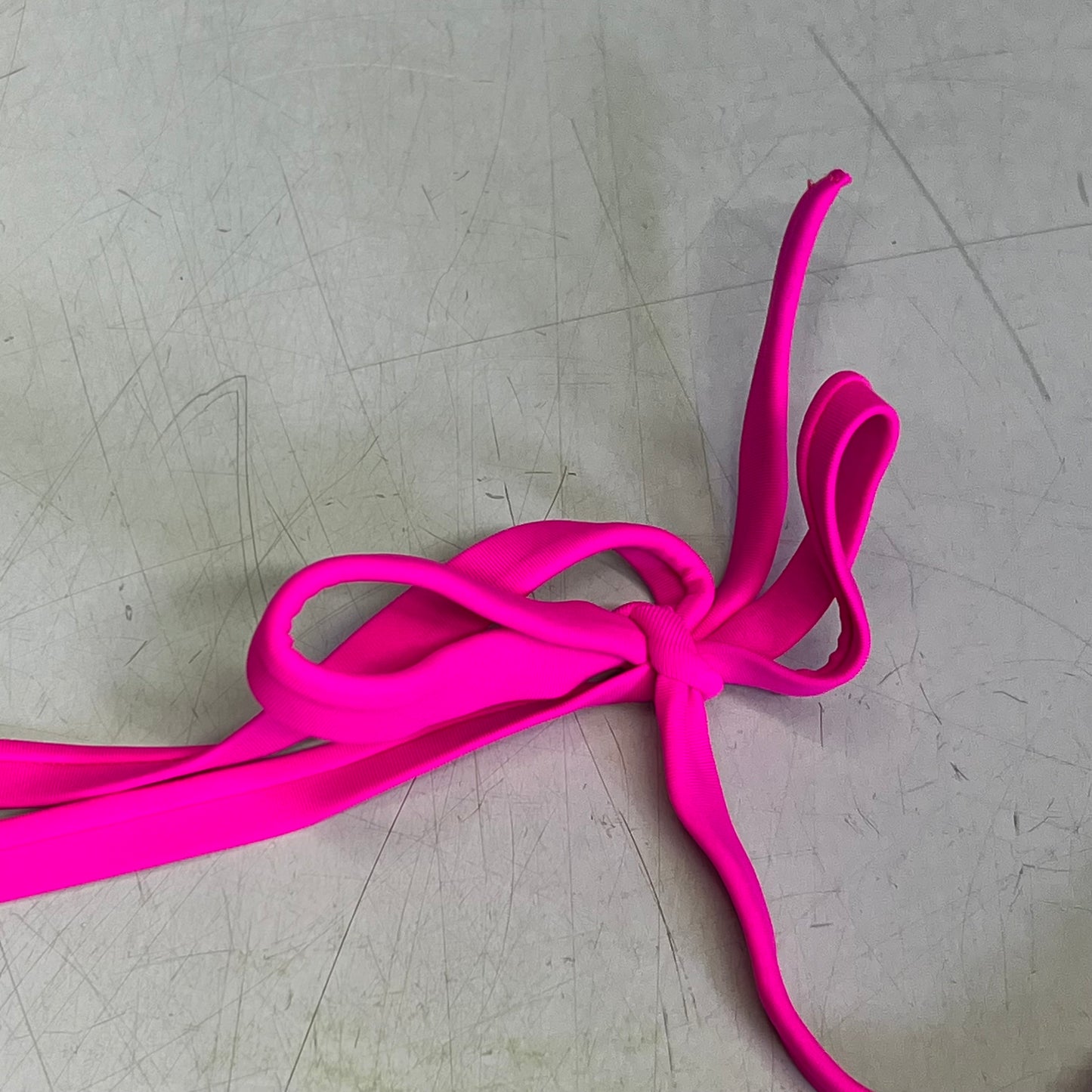 CHARMO Crochet Triangle High Waisted Bottom Bikini Set Women's Sz M Hot Pink