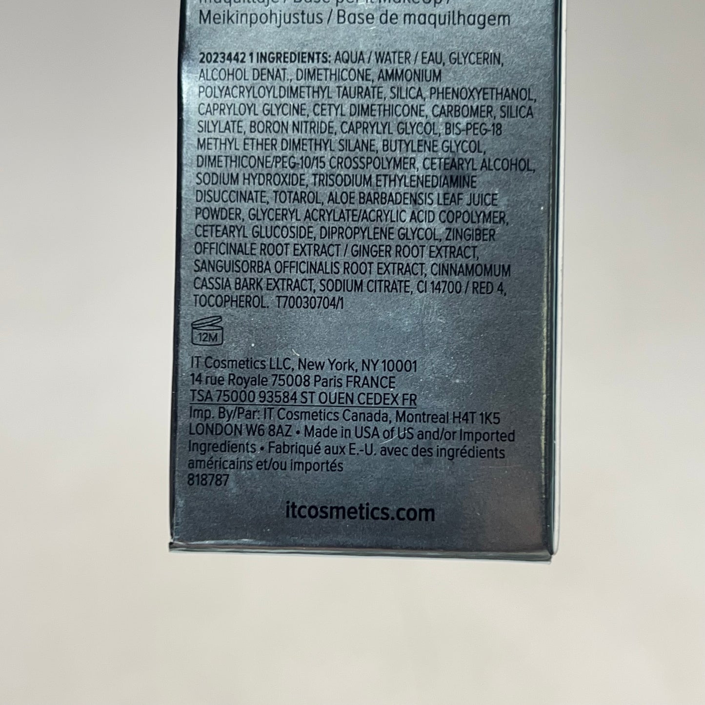 IT COSMETICS  Your Skin But Better All Day Makeup Gripping Primer Oil-free  1 oz