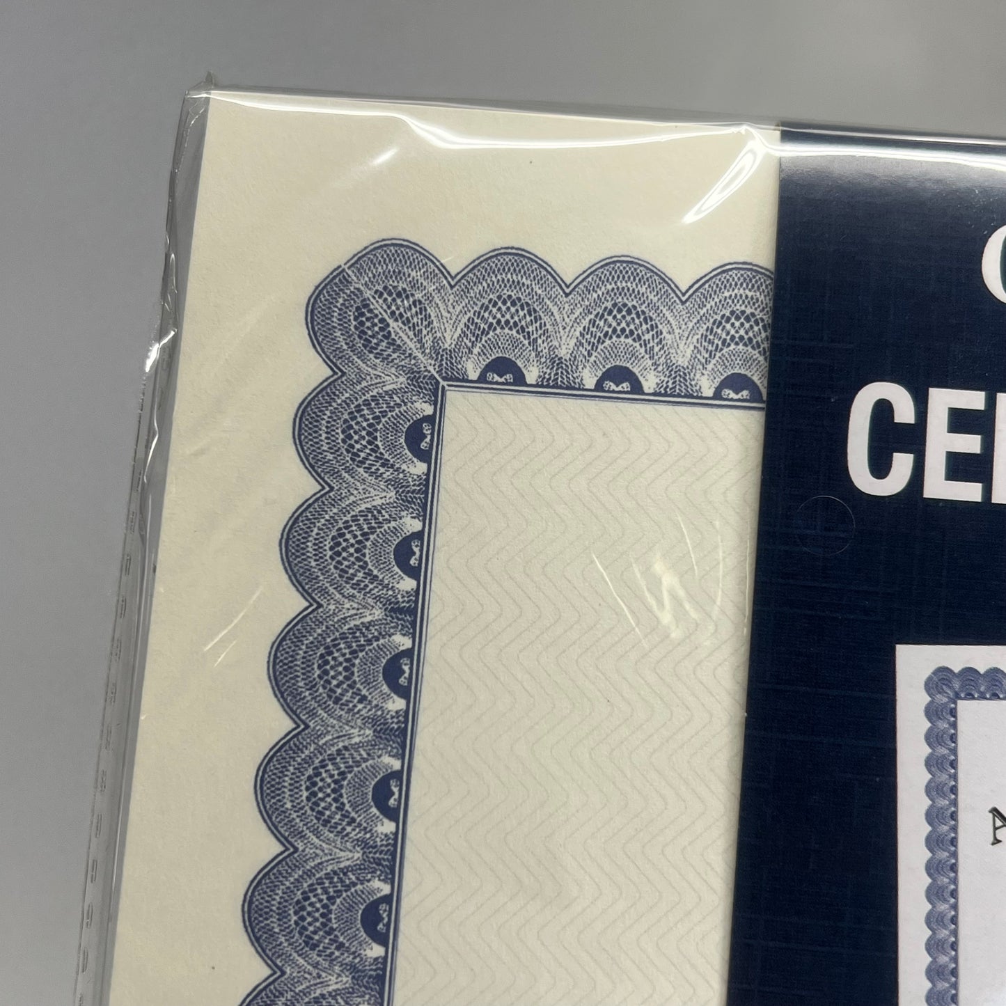 ZA@ GEOGRAPHICS  (2 PACK, 50 SHEETS EACH) Certificates  8.5"x11" Blue/Off White 20008E