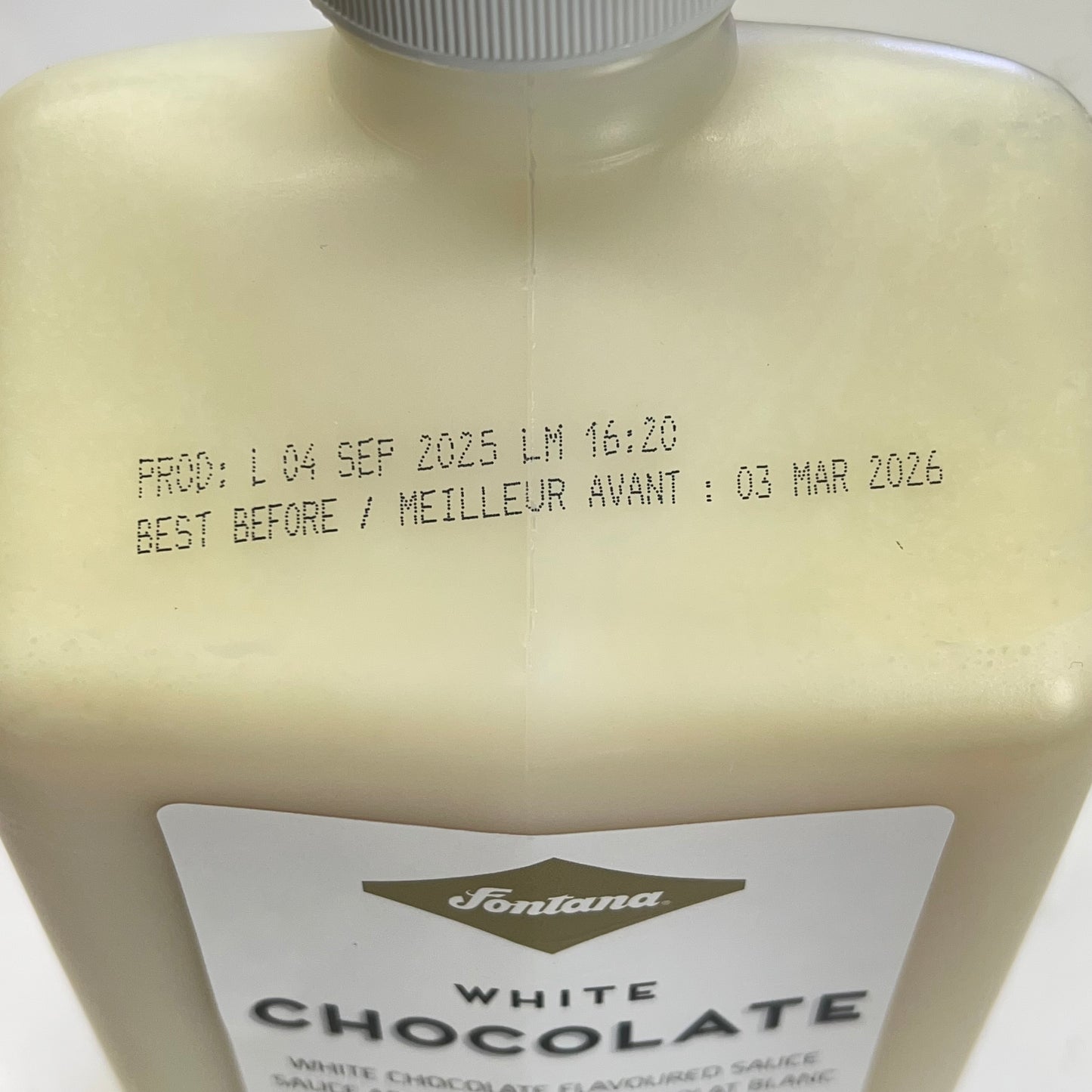 ZA@ STARBUCKS (4 PACK) Fontana White Chocolate Flavored Sauce 1.86 Liter BB 06/26 A