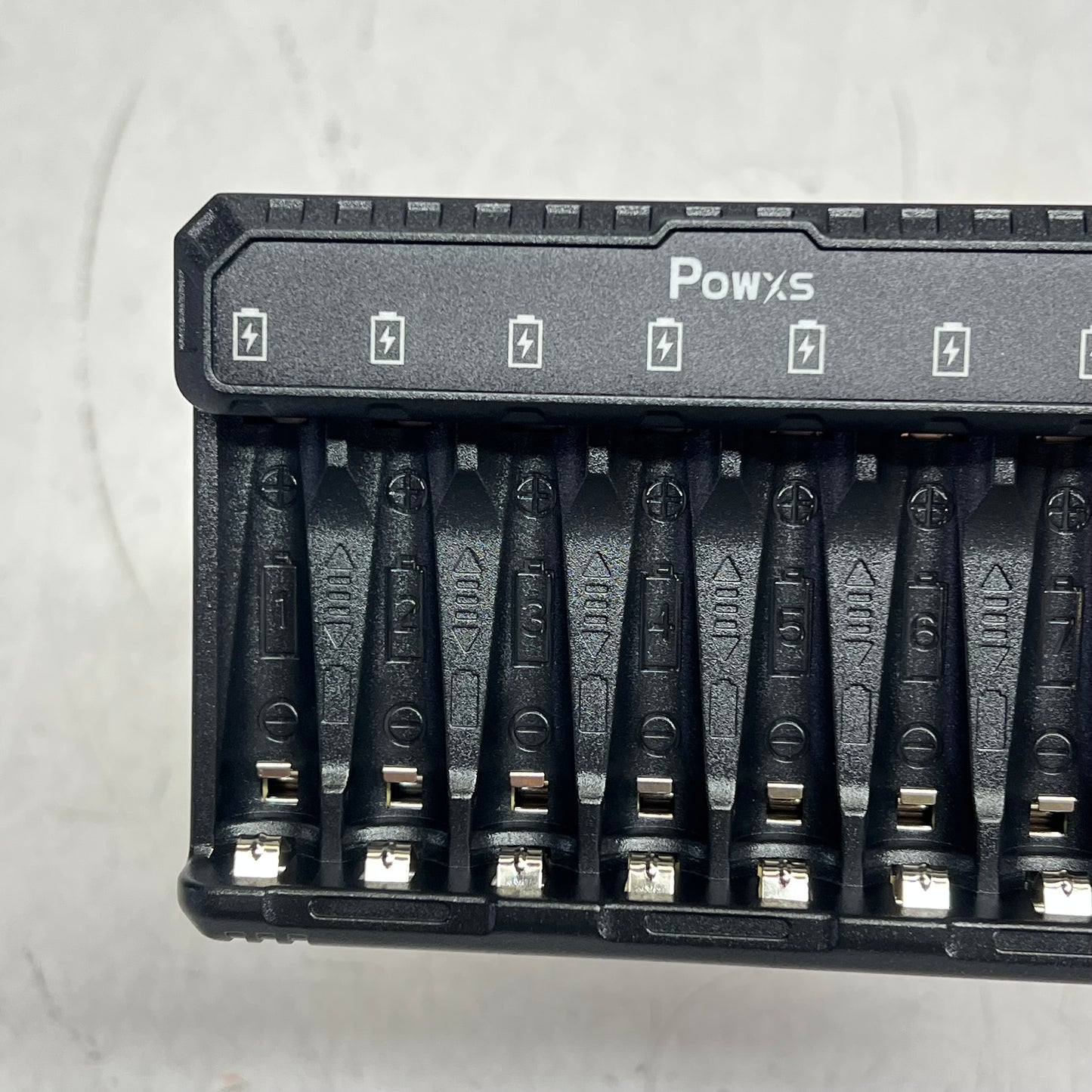 POWXS Rechargeable Lithium Aa Batteries W/ Charger Holds 8 Black X004PBPI3P