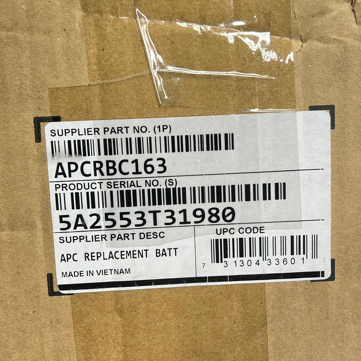 APC Replacement Leak Proof Lead-acid Battery Cartridge #163 12V 7.2Ah APCRBC163