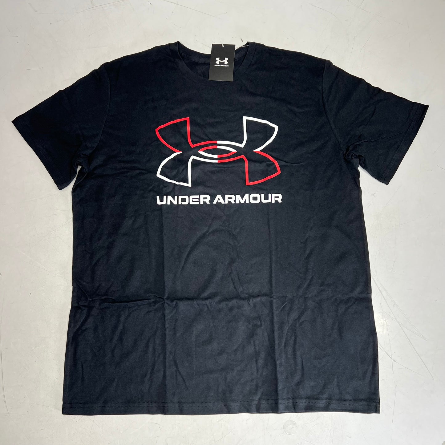 UNDER ARMOUR Ua Foundation Graphic Tee Short Sleeve Men's Sz 2XL Black 1382915