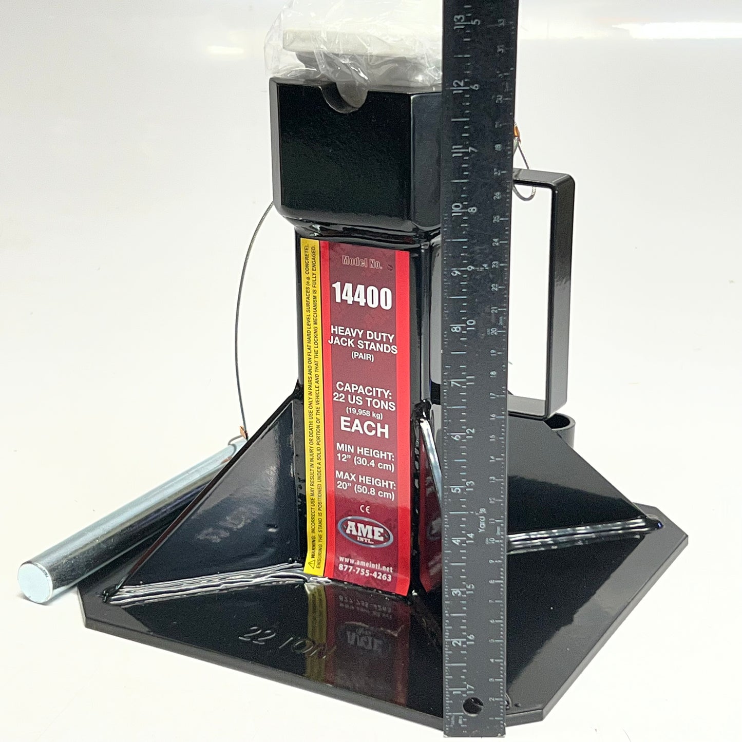 AME Heavy Duty Sturdy Heavy Gauge Steel Steel Jack Stands 22 Ton Capacity 14400